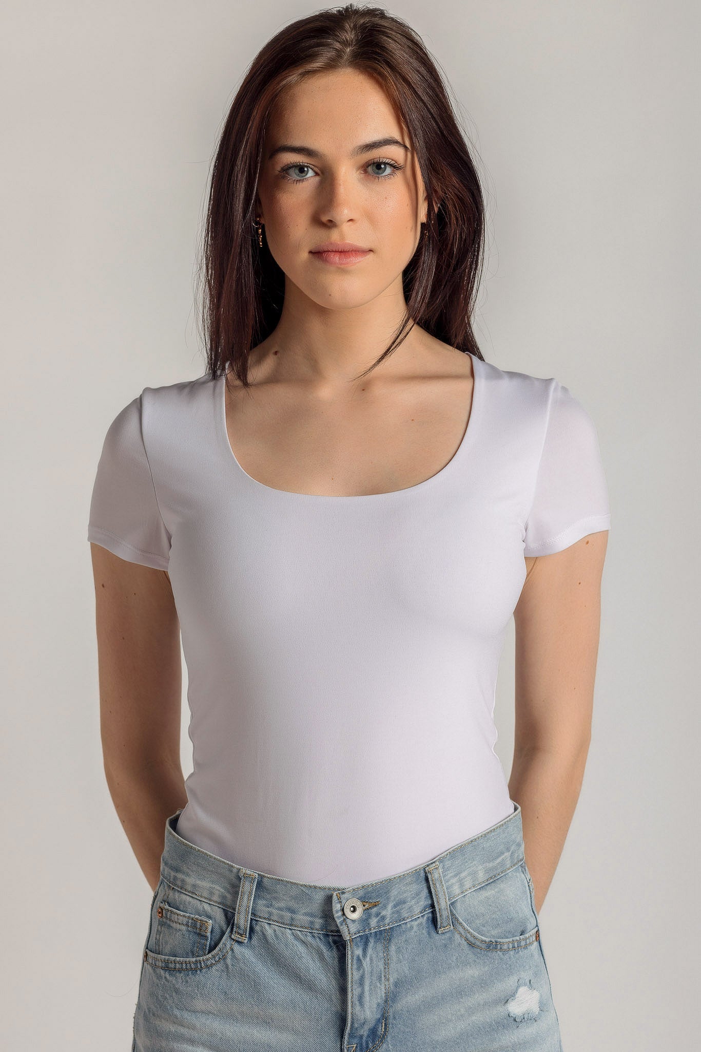 Short Sleeve Scoopneck Bodysuit
