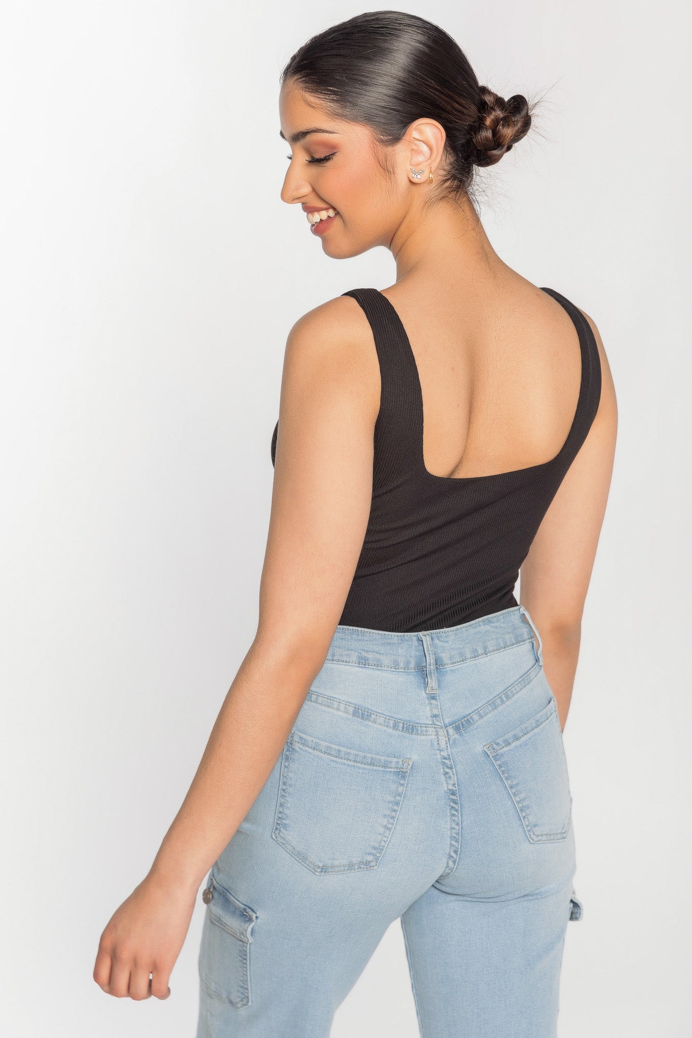 Rib Square Neck Tank Bodysuit