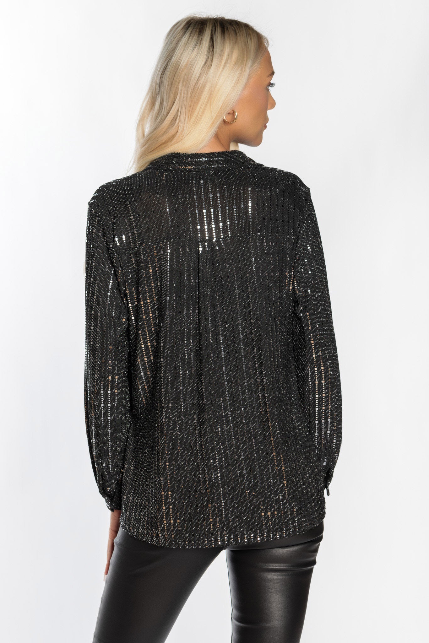 Chemise boutonnée à paillettes