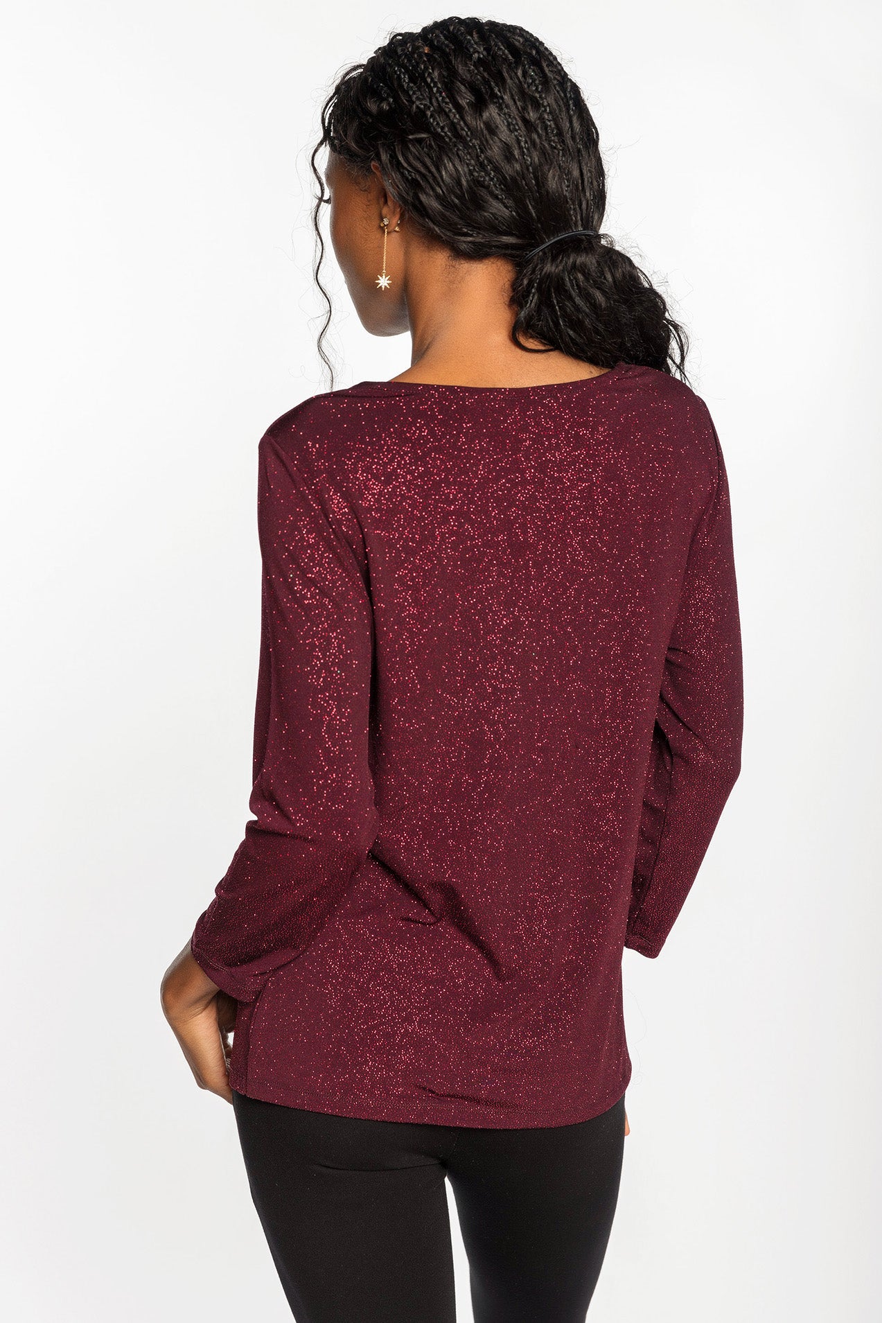 Glitter 3/4 Sleeve Top