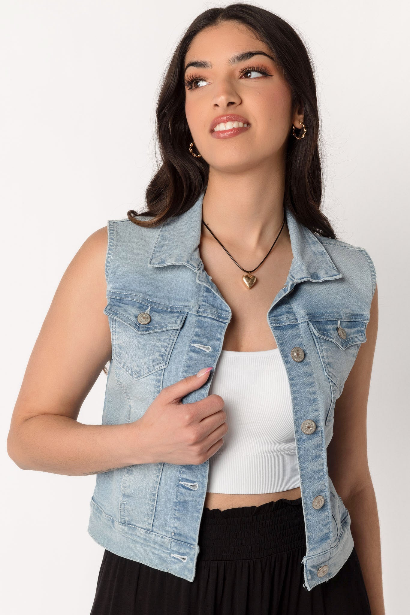 Wallflower Union Wash Dreamer Denim Vest – Eclipse