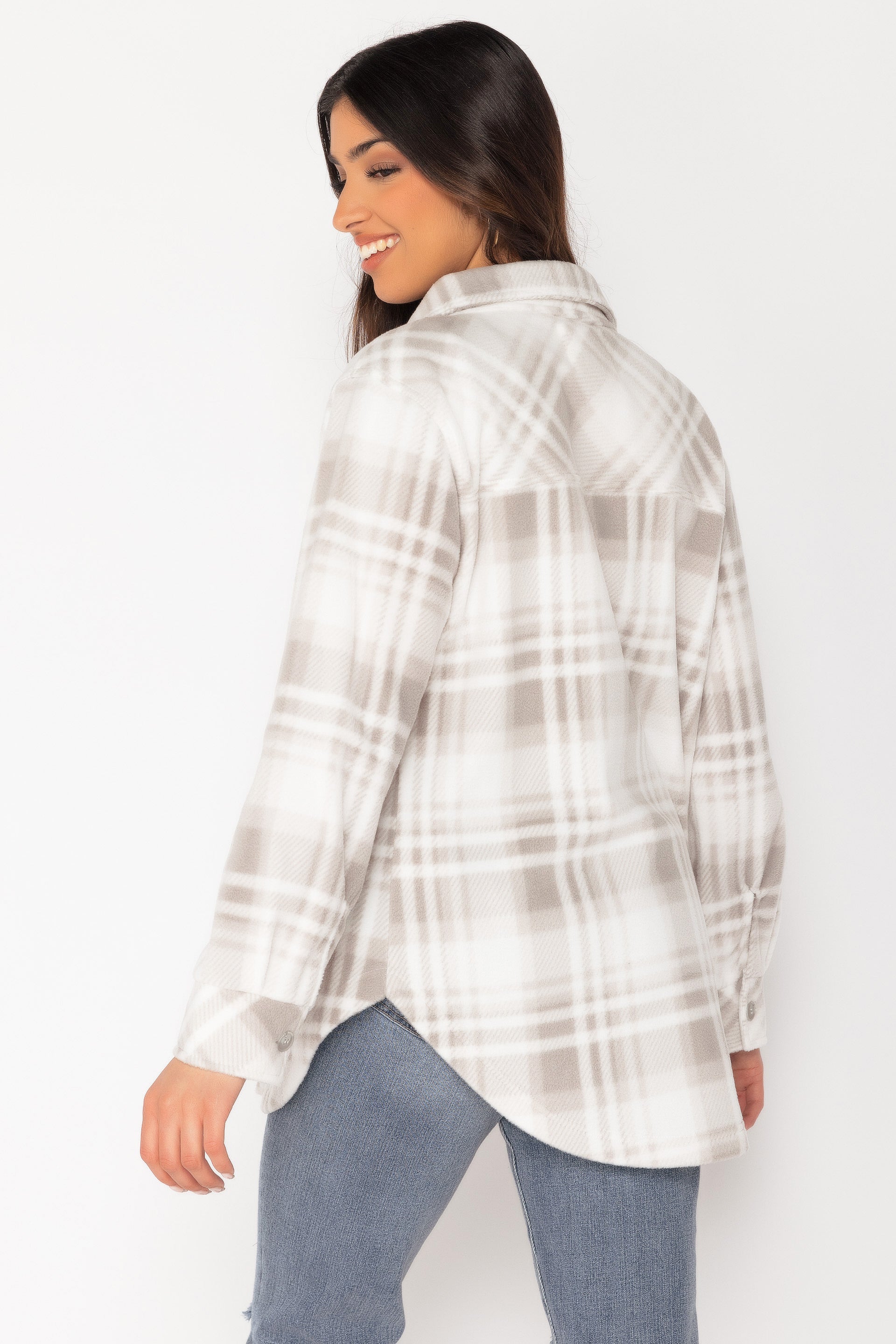 Avery Plaid Polar Fleece Shacket