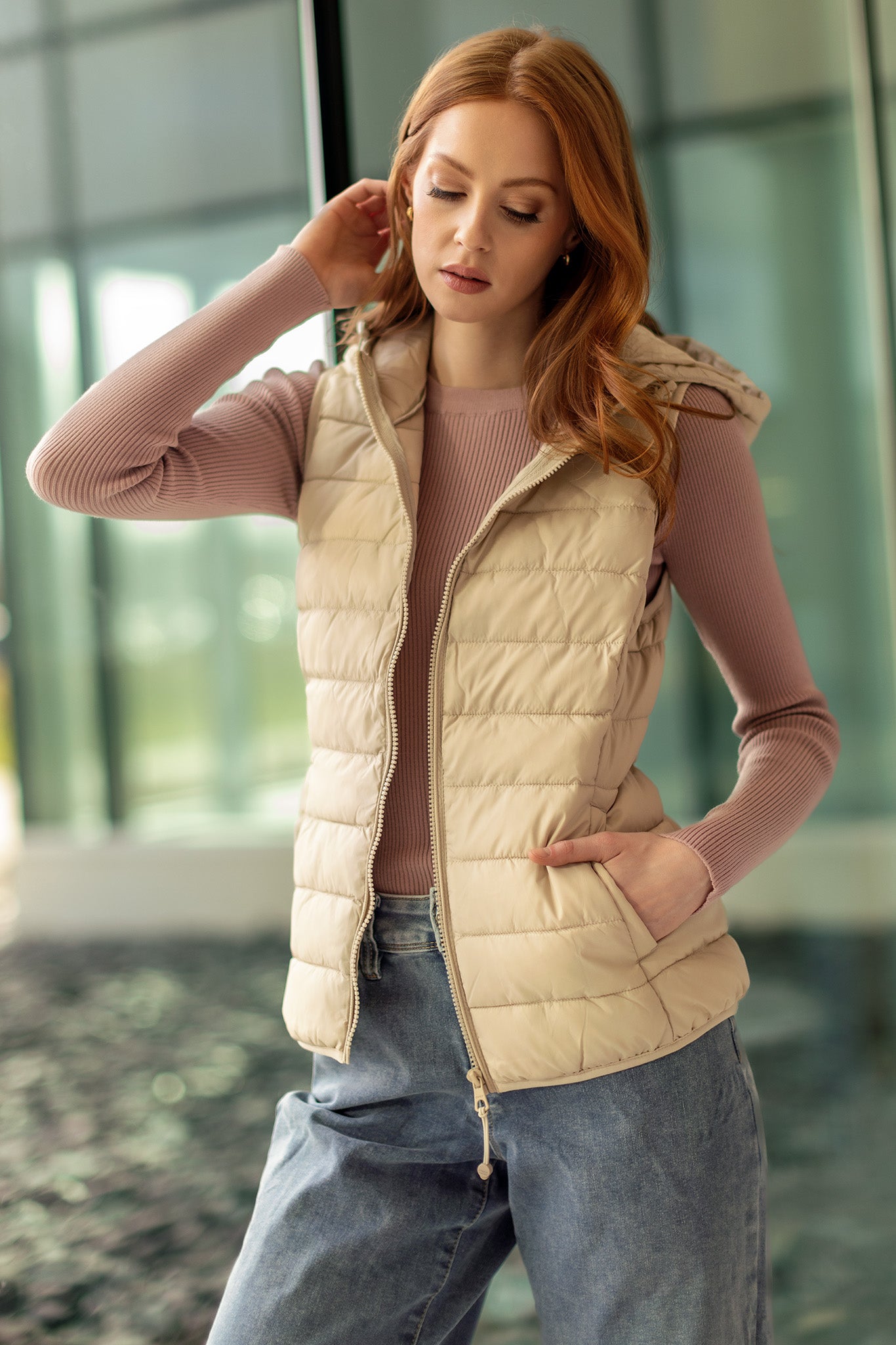Only Hooded Vest