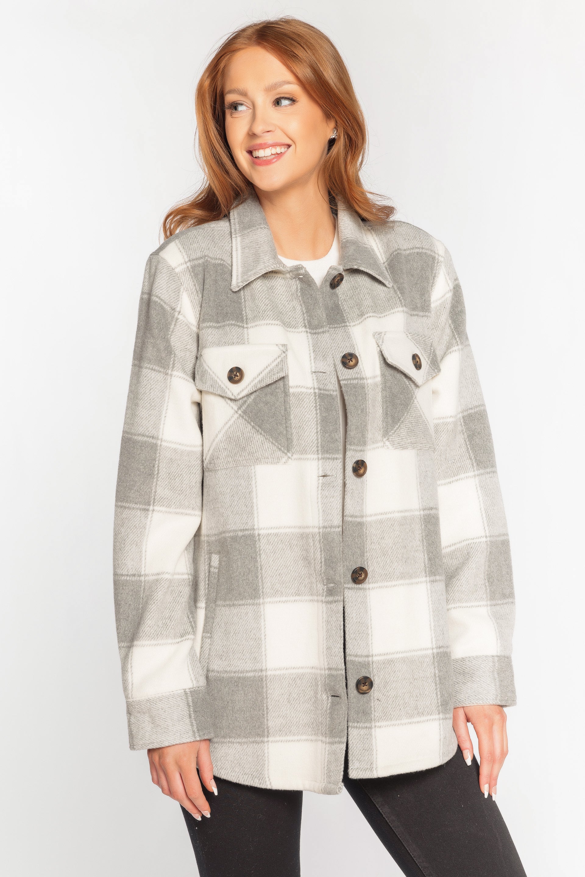 Manteau-chemise carreaux Polly