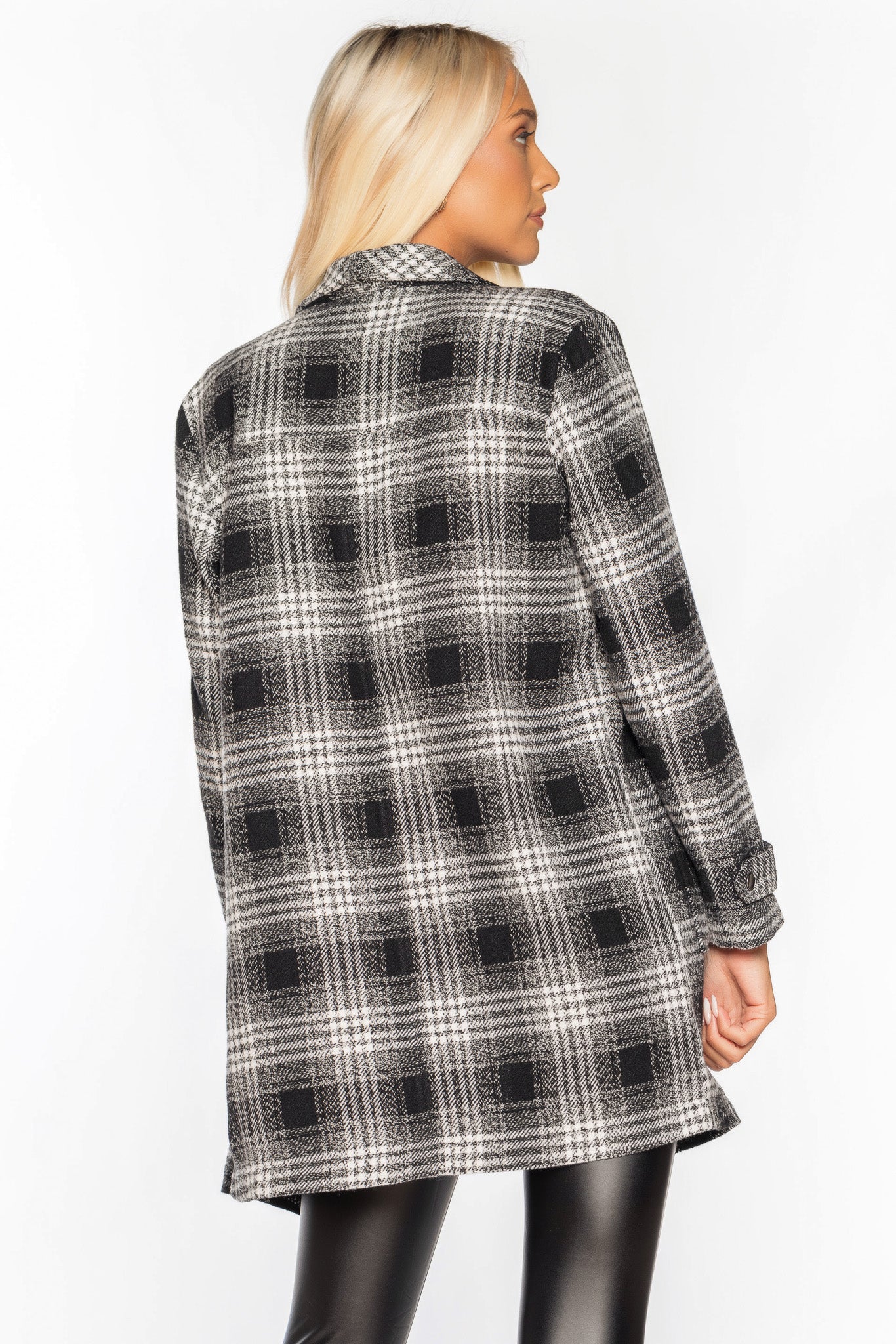 Isabelle Plaid Waterfall Jacket