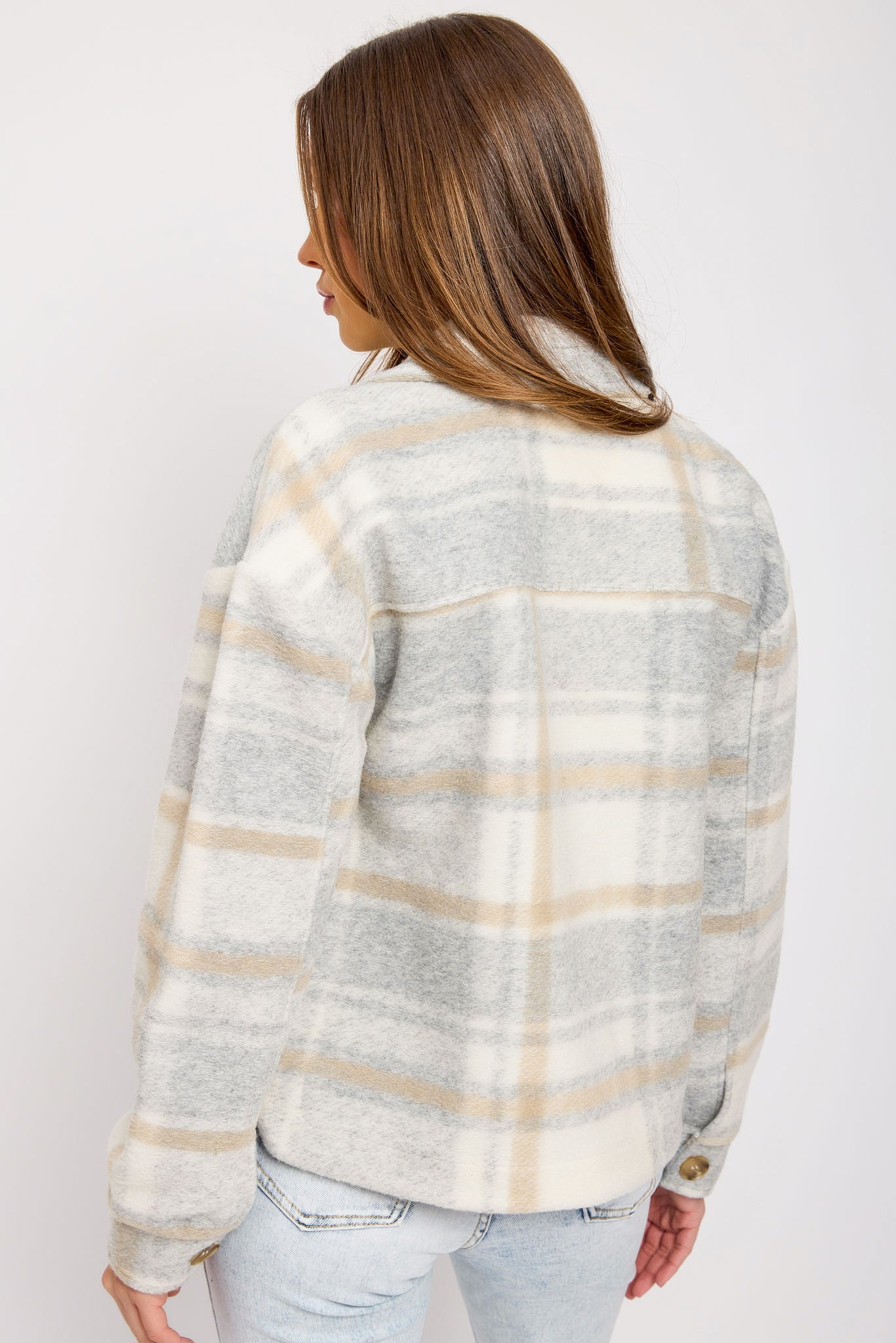 Veste courte à carreaux