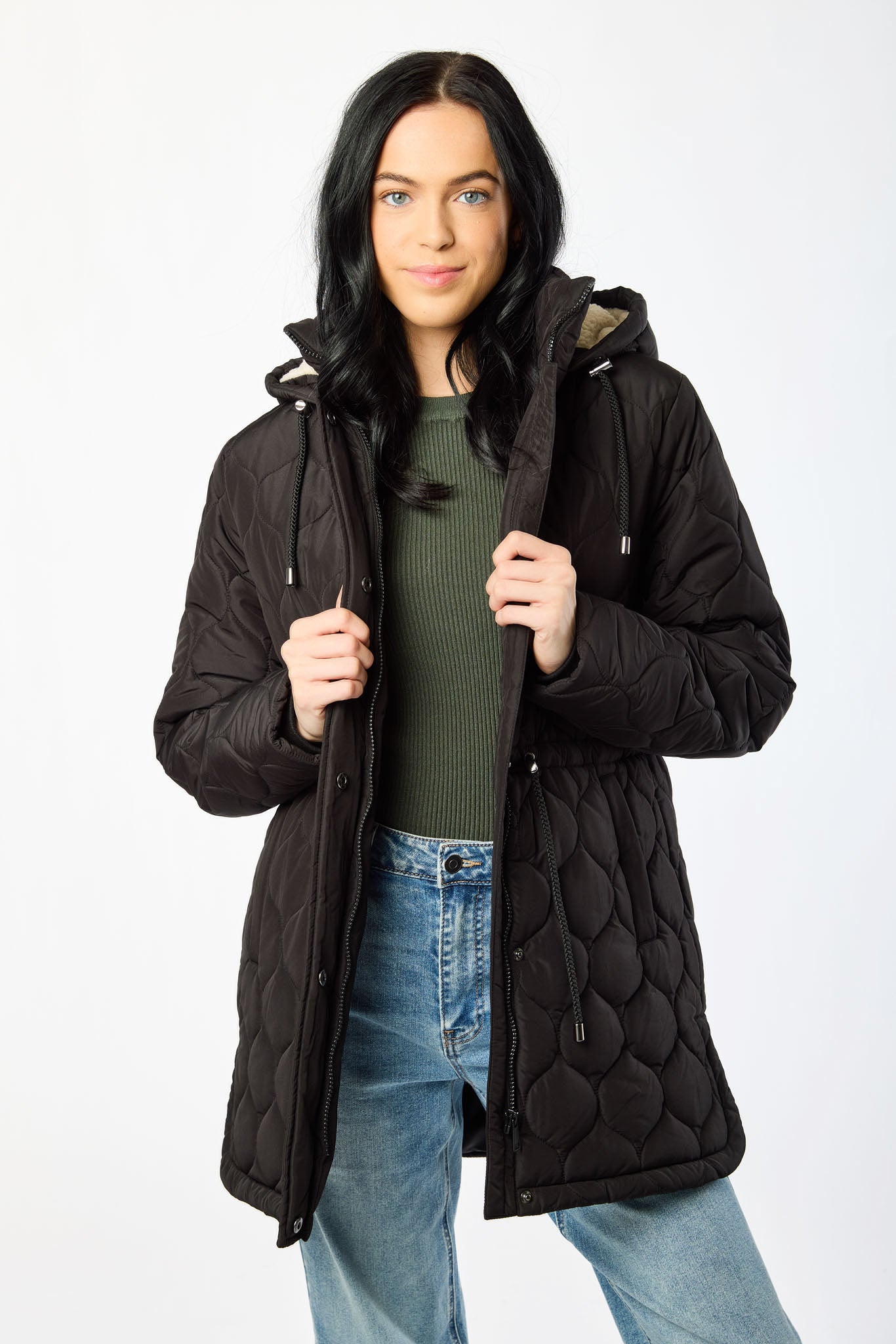 Anorak Sherpa matelassé en vagues