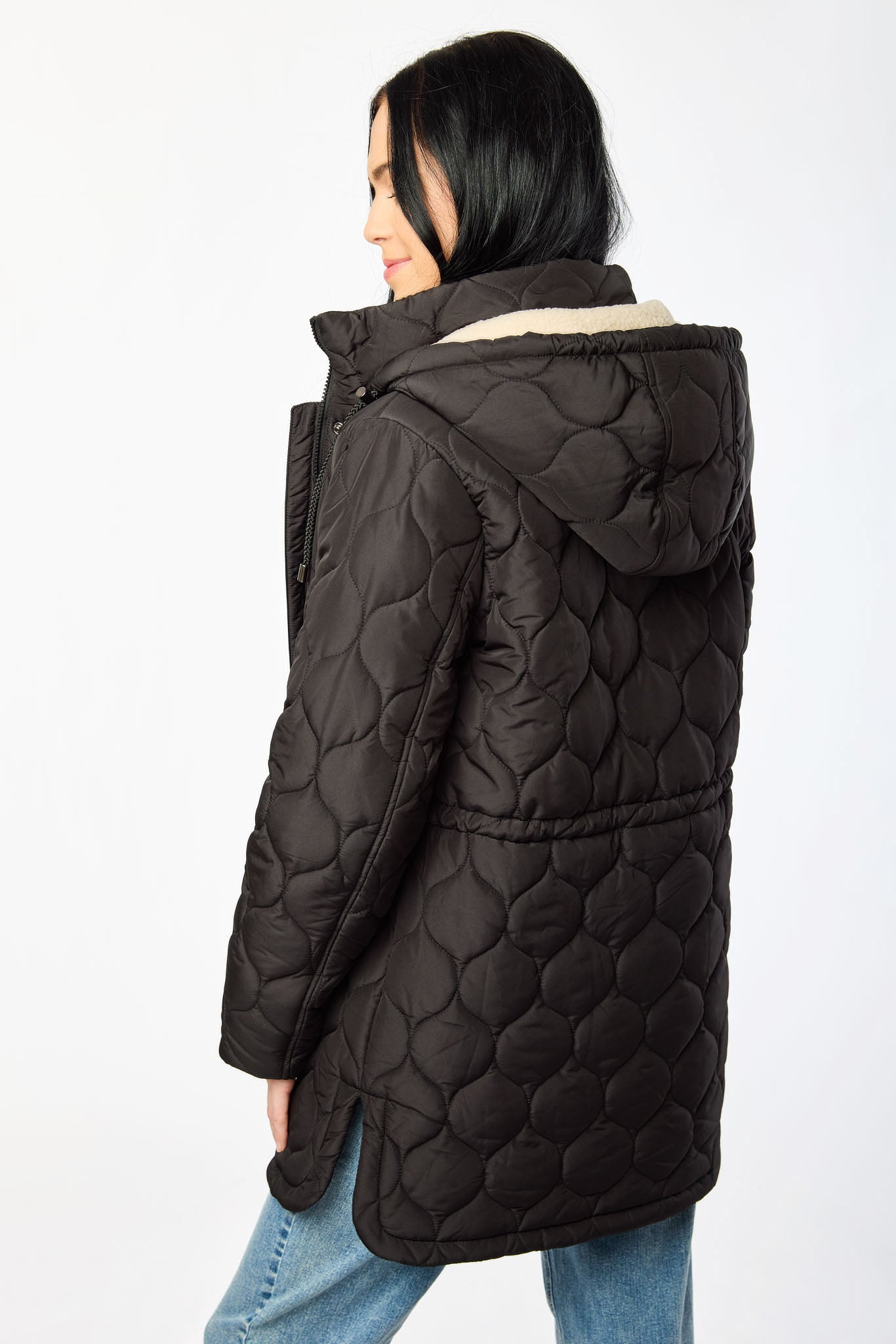 Anorak Sherpa matelassé en vagues