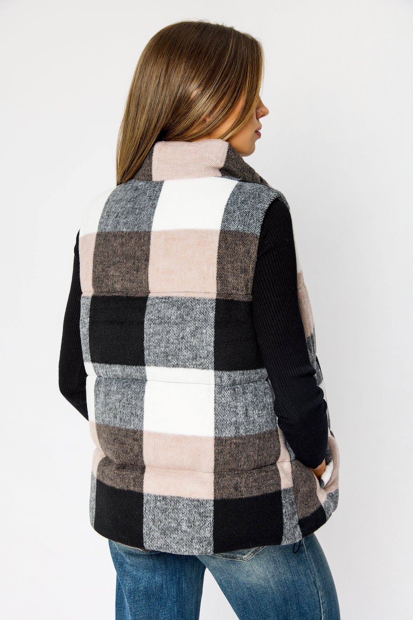 Plaid Puffer Vest