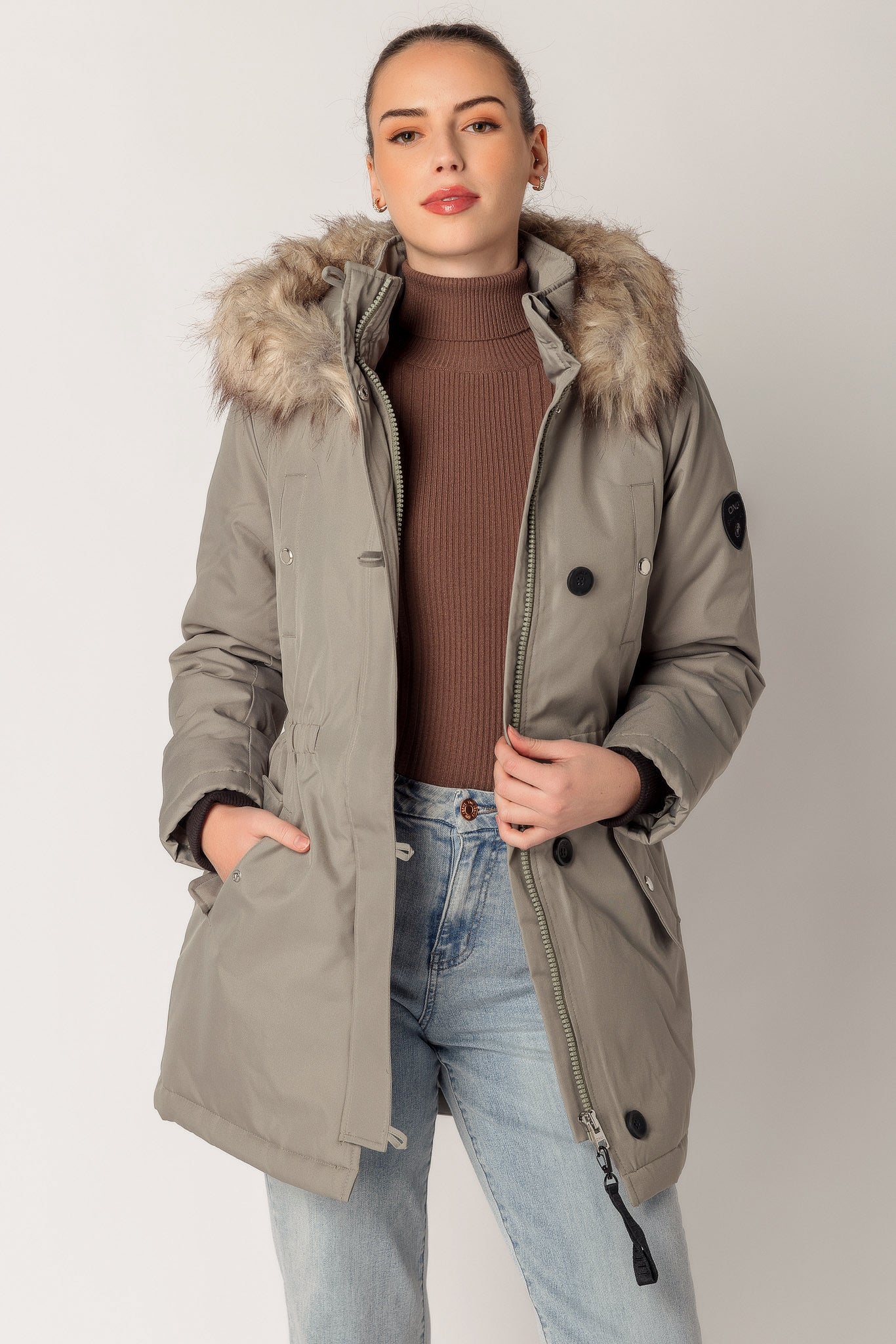 Only - Parka d'hiver Iris avec bordure en fourrure