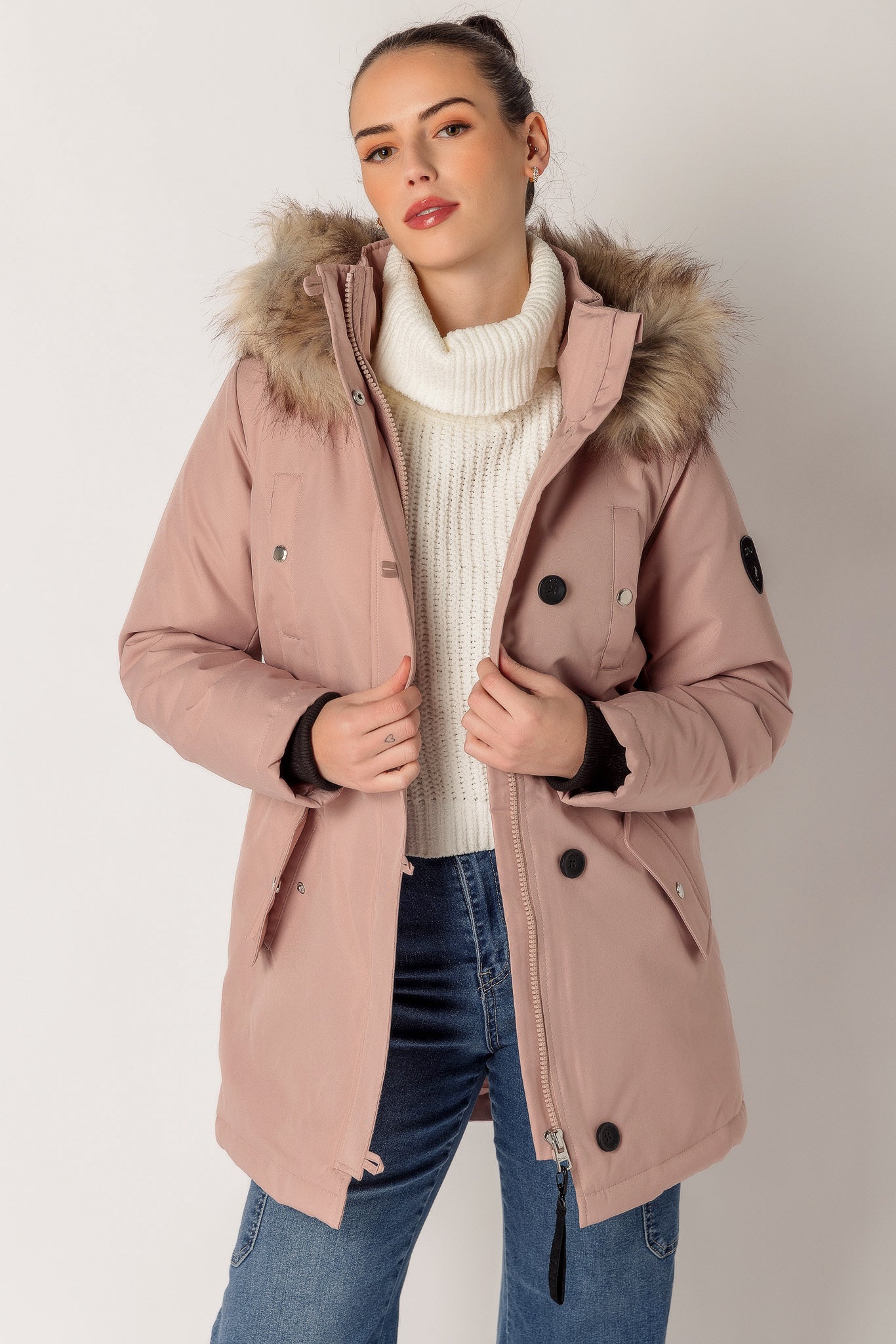 Only - Parka d'hiver Iris avec bordure en fourrure
