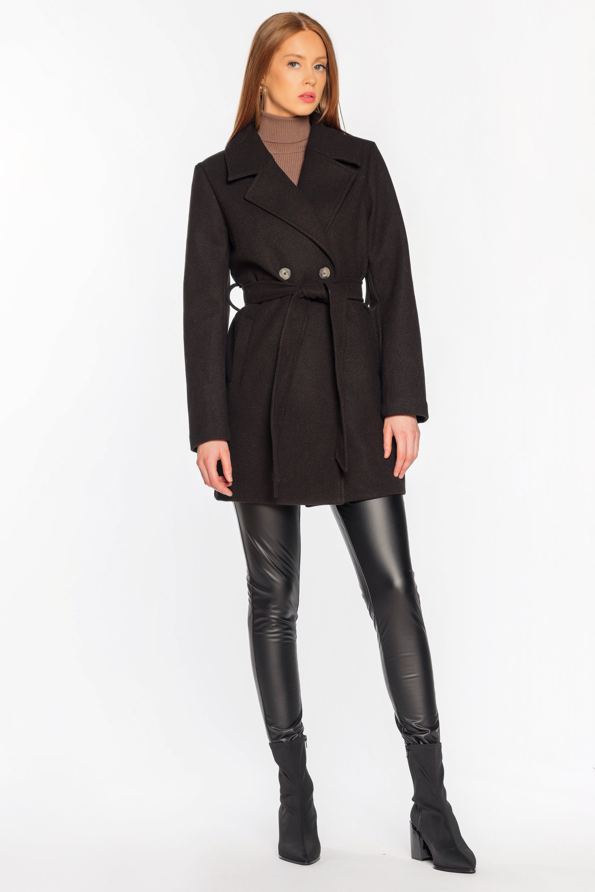 Manteau mélange brossé