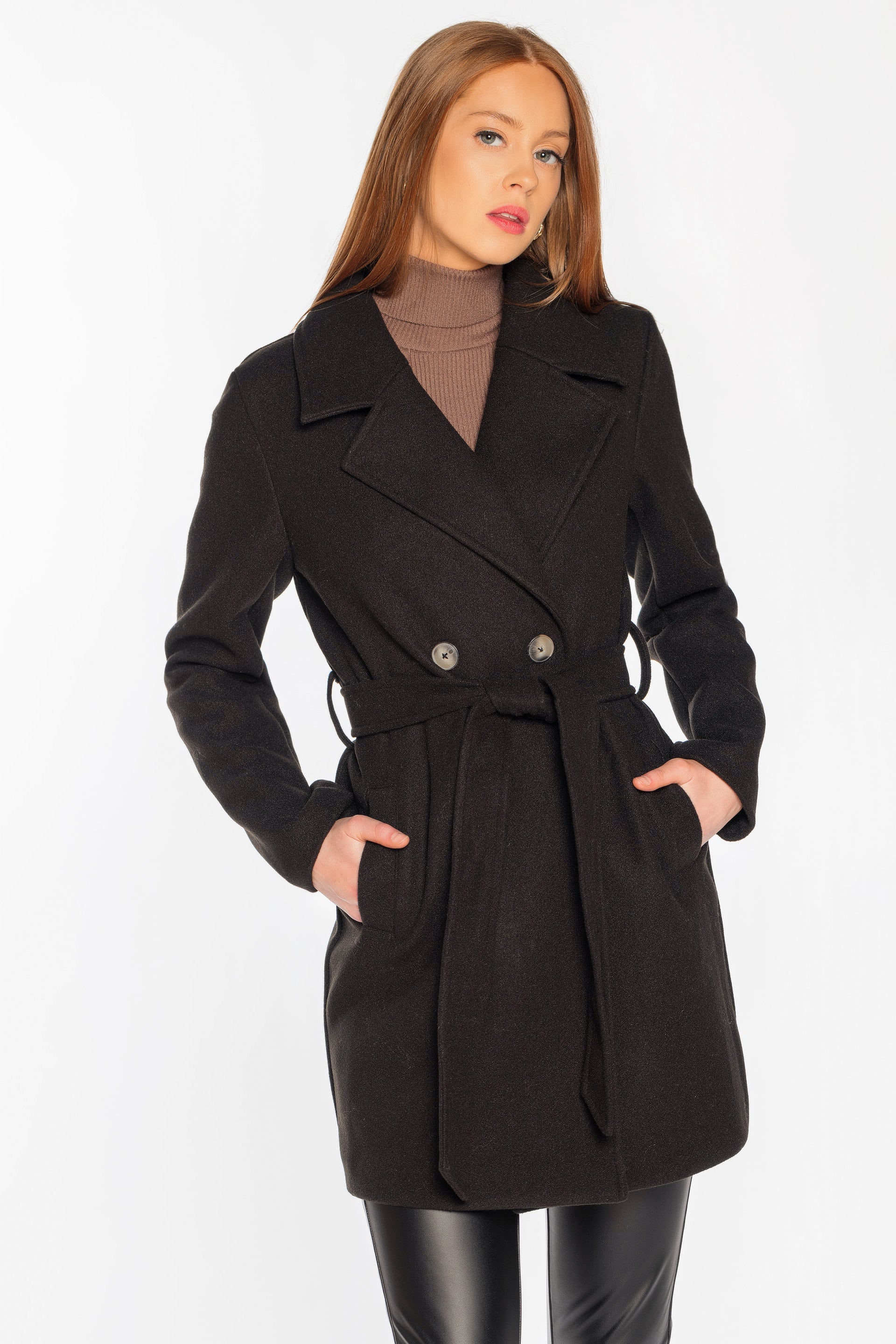 Manteau mélange brossé