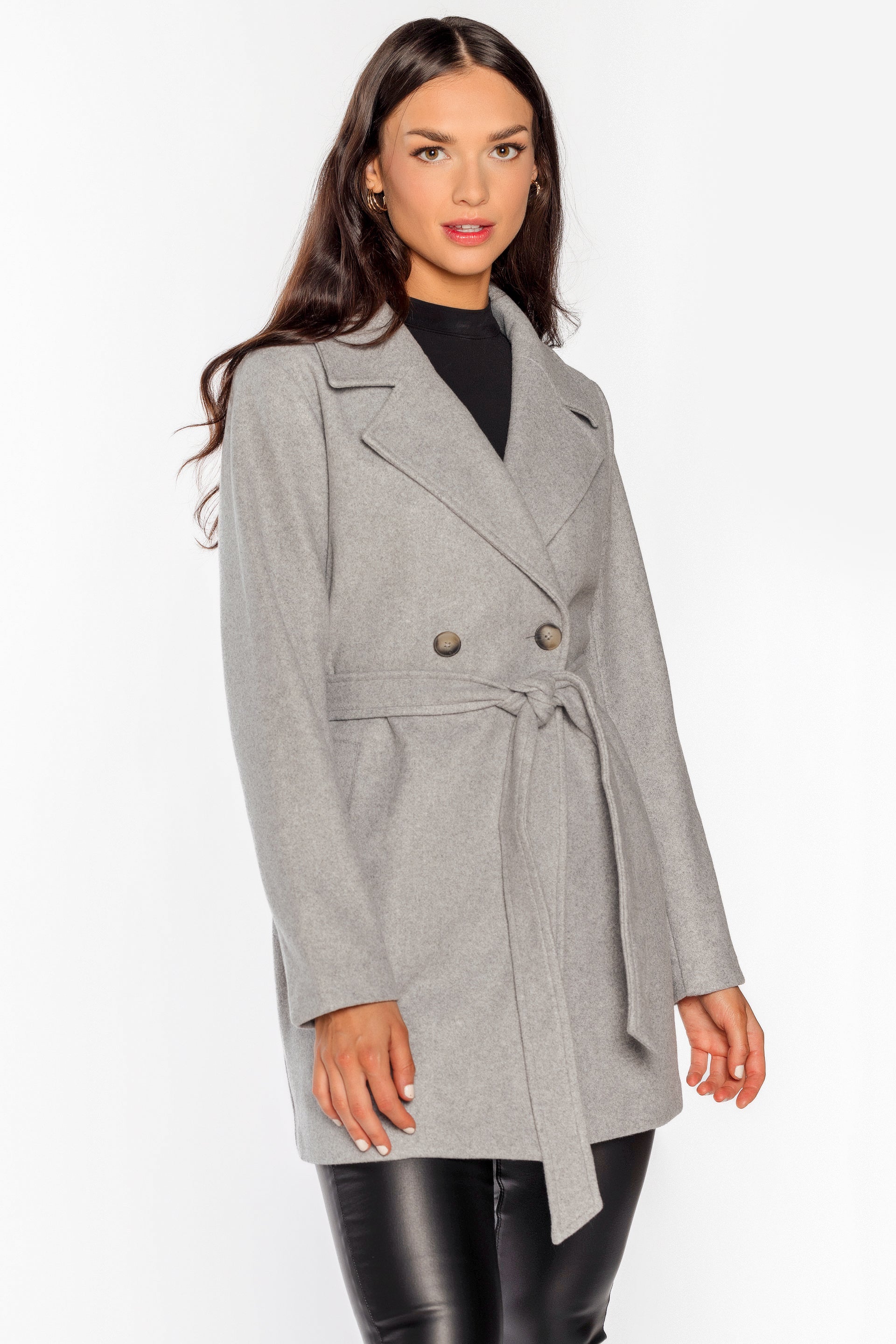 Manteau mélange brossé