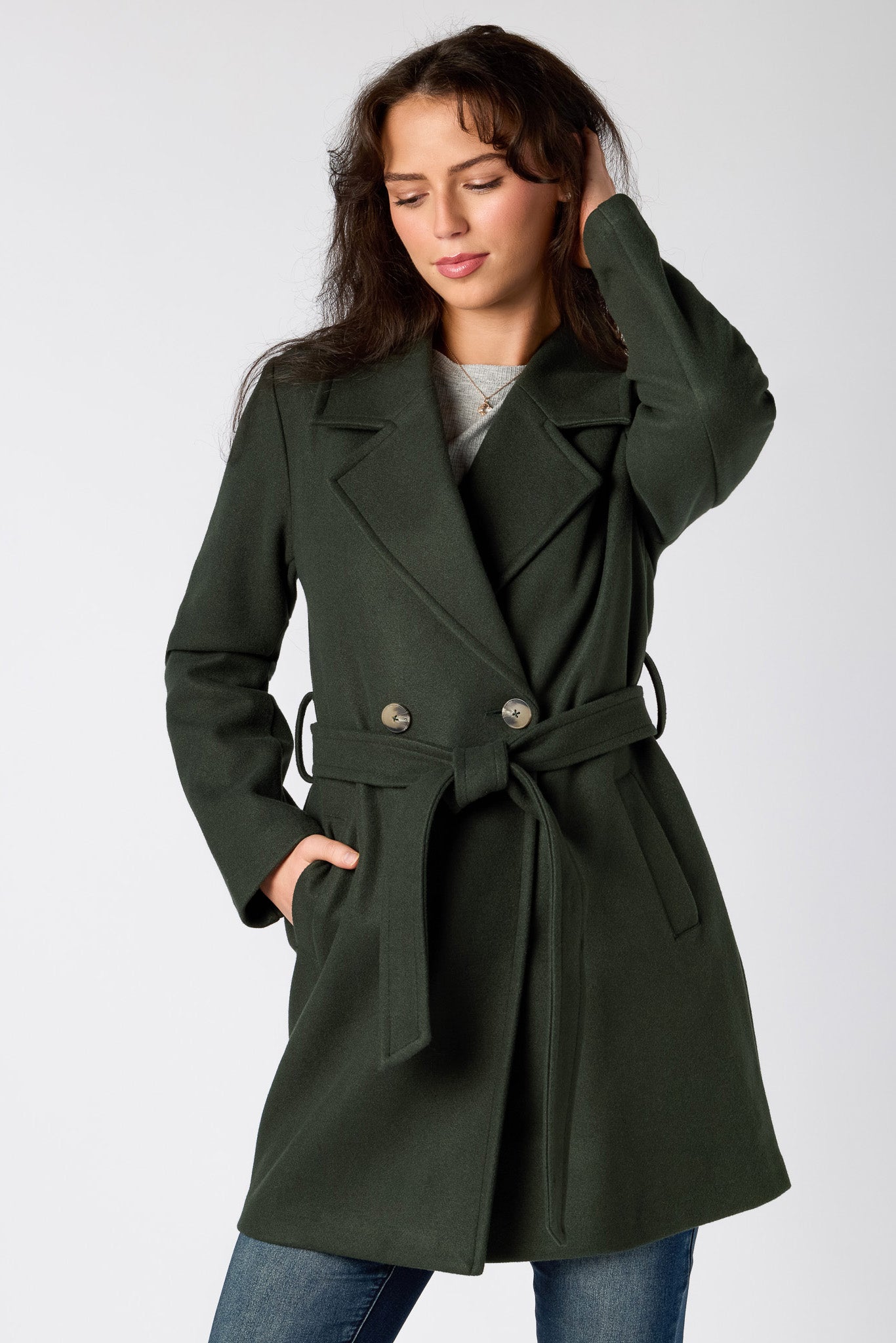 Brushed Mélange Coat