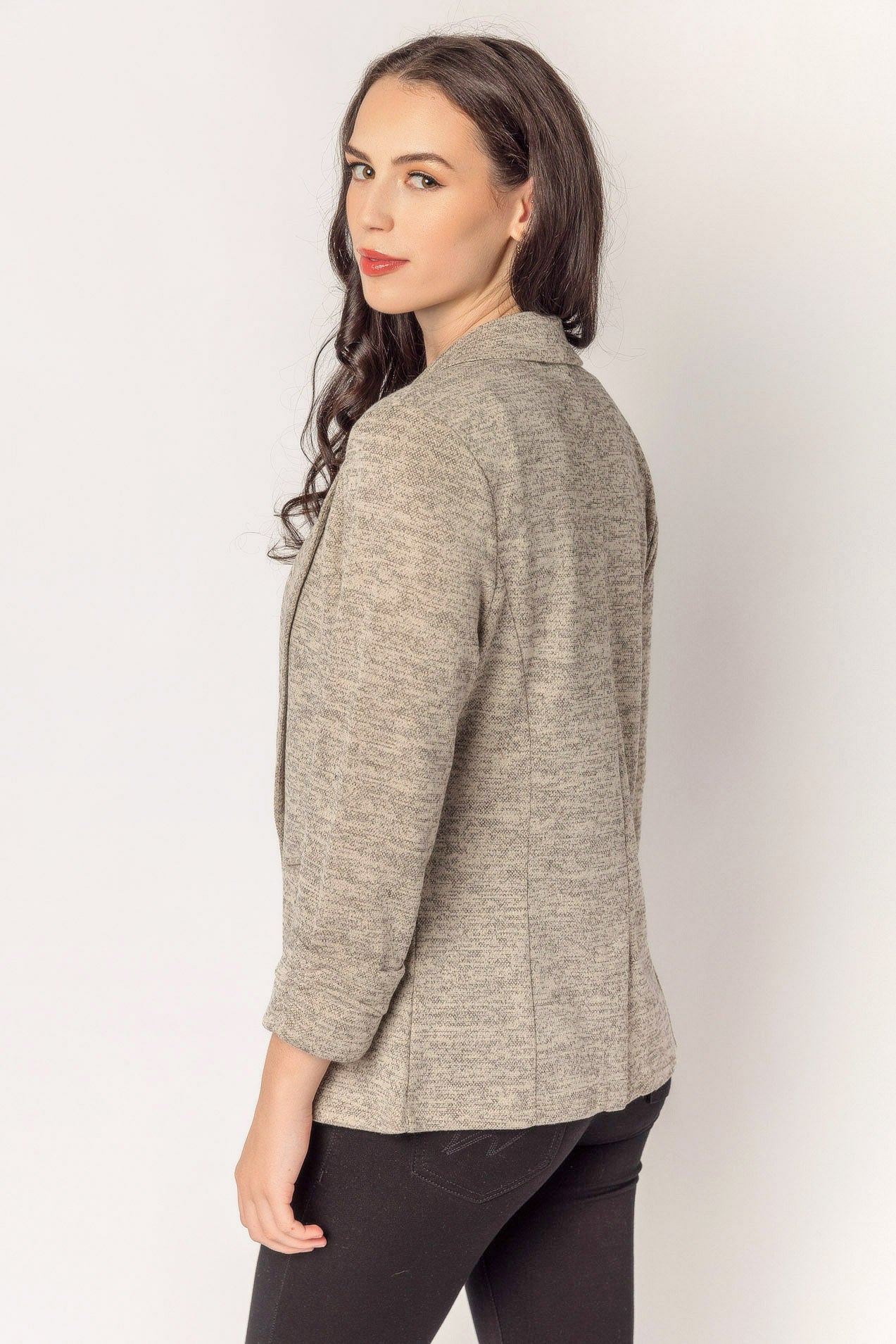 Veston en tricot teint par espacement