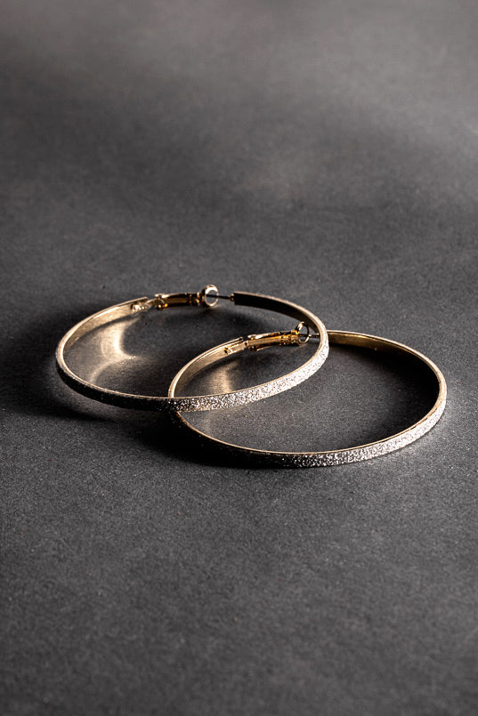 Frosted Hoop Earrings