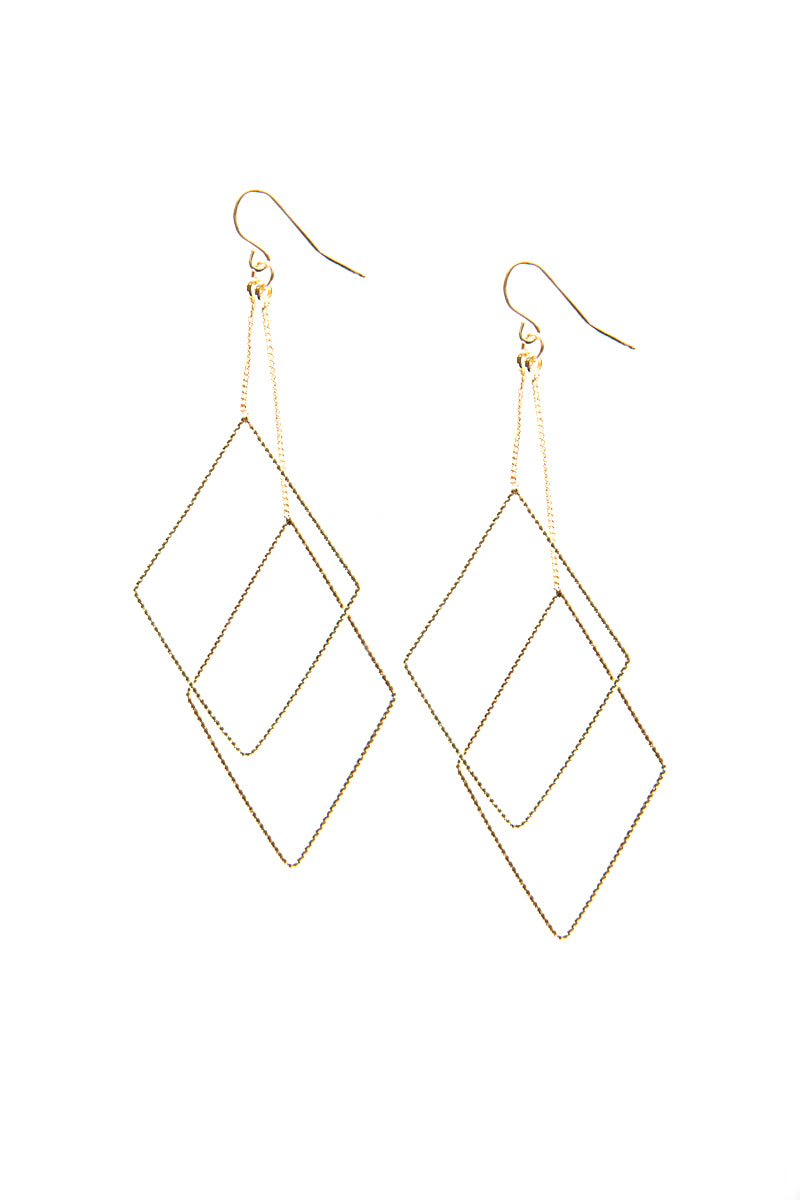 Boucles d’oreilles de diamants suspendus
