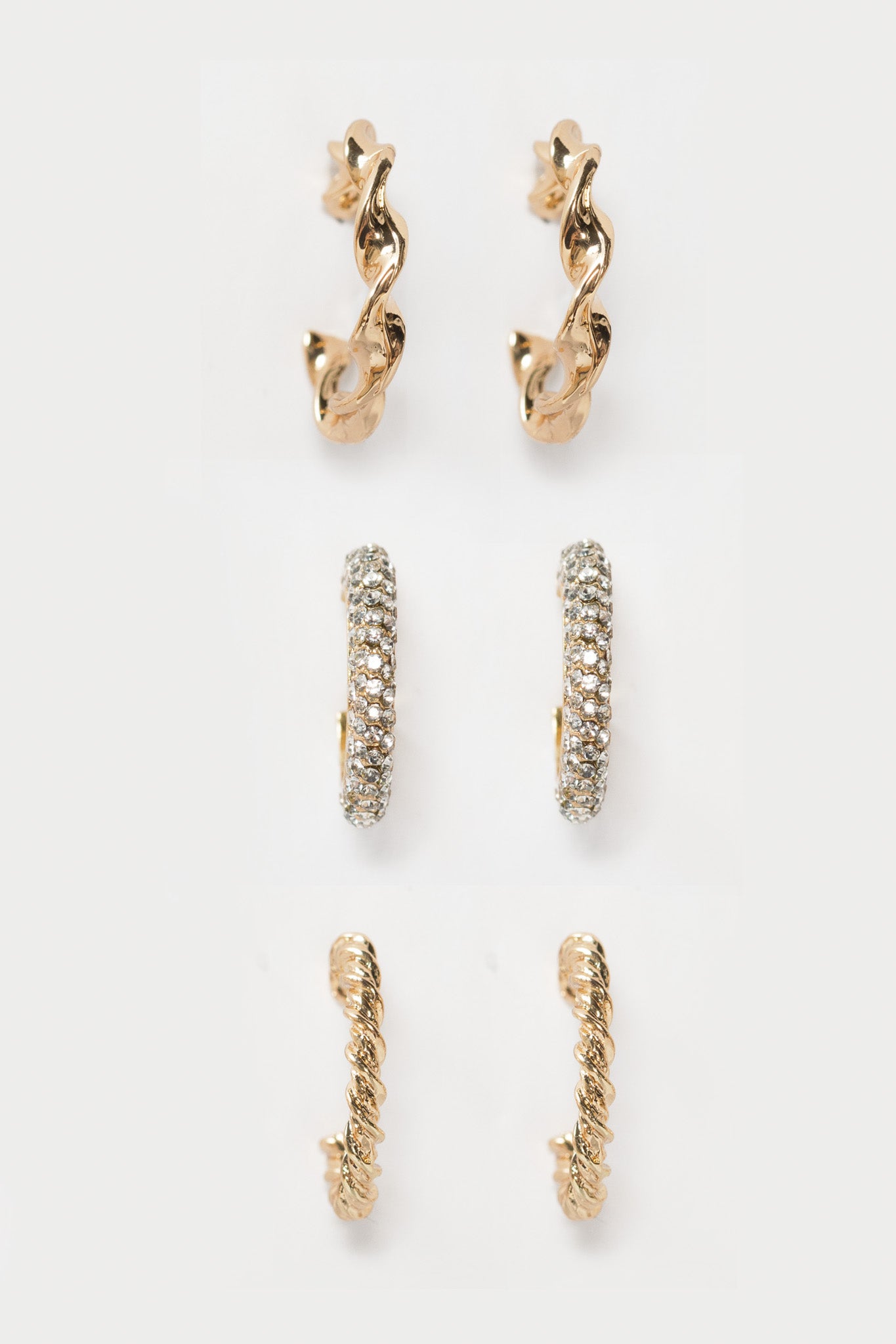 Set of 3 Hoop Earrings