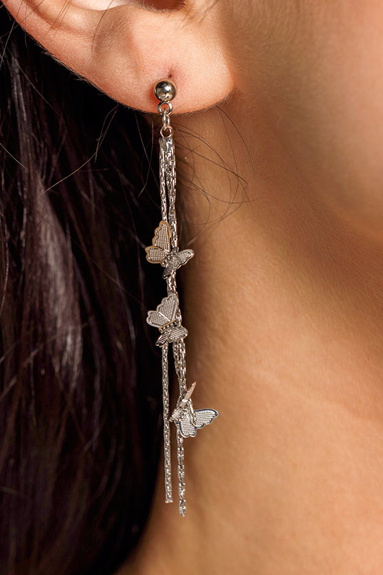 Boucles d'oreilles pendantes à papillon