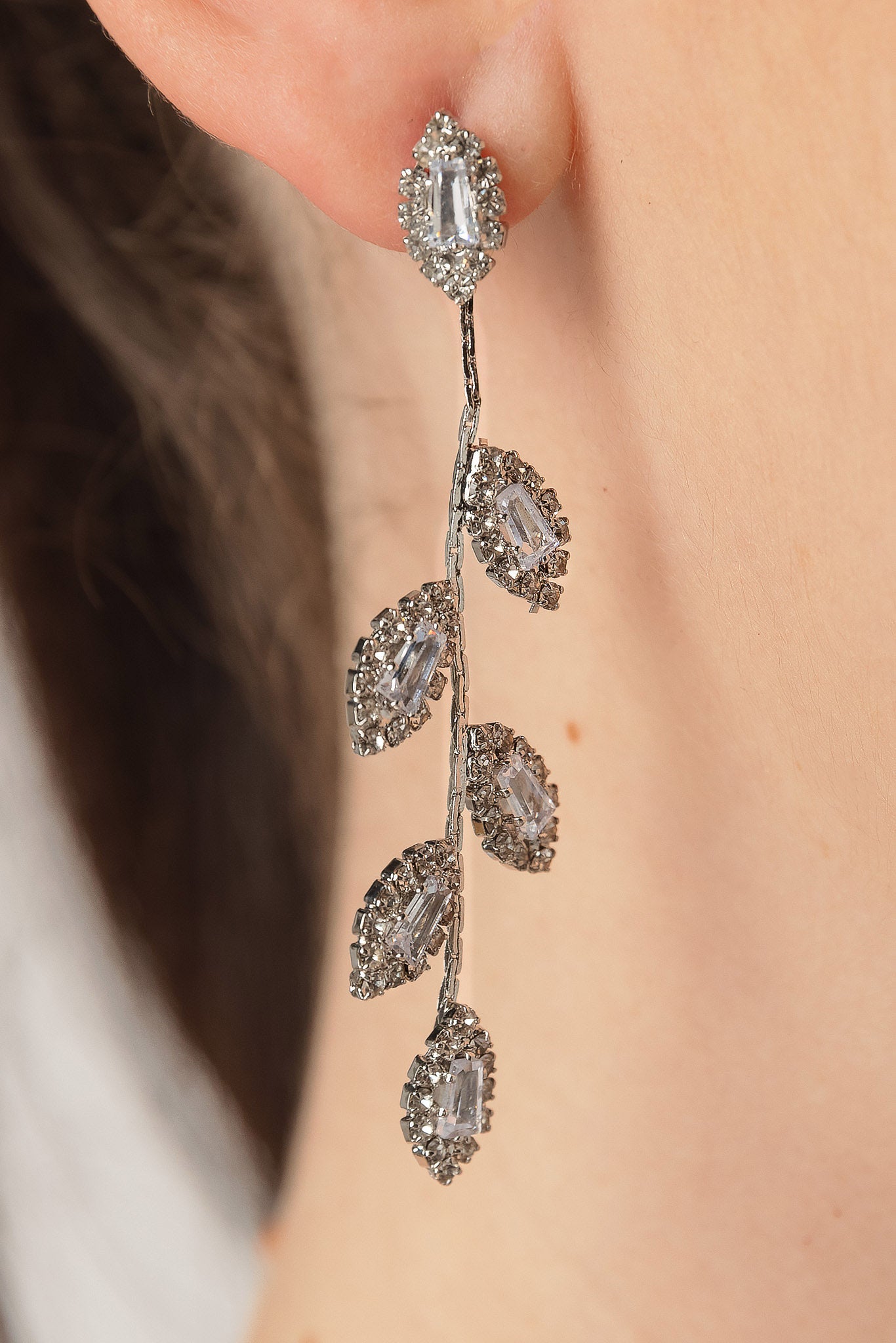 Rhinestone Vine Earrings