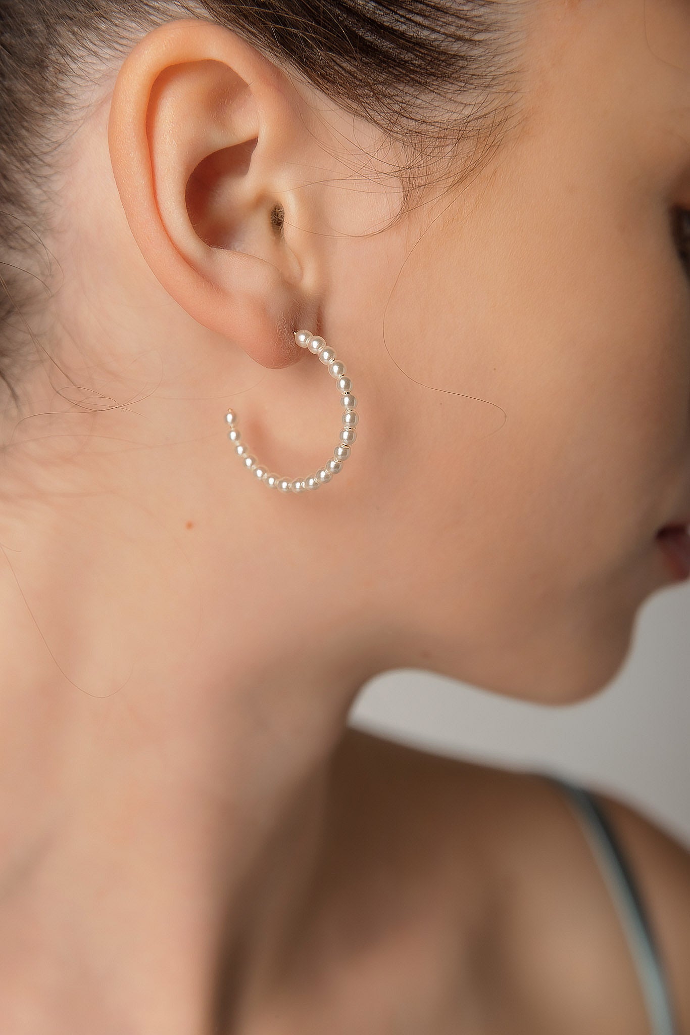 Pearl Hoop Earrings