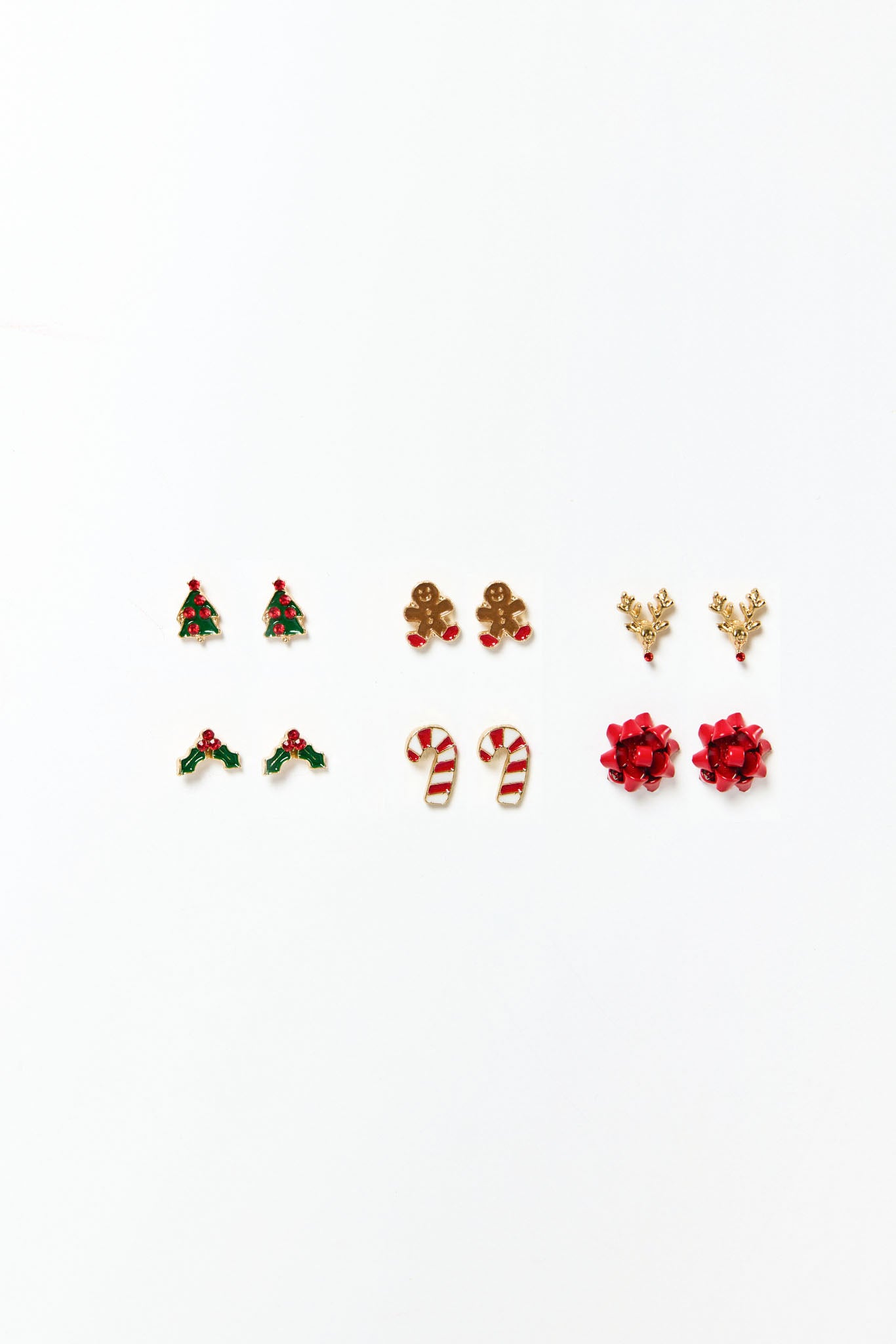Jeu de boucles d'oreilles festives de 6 pièces
