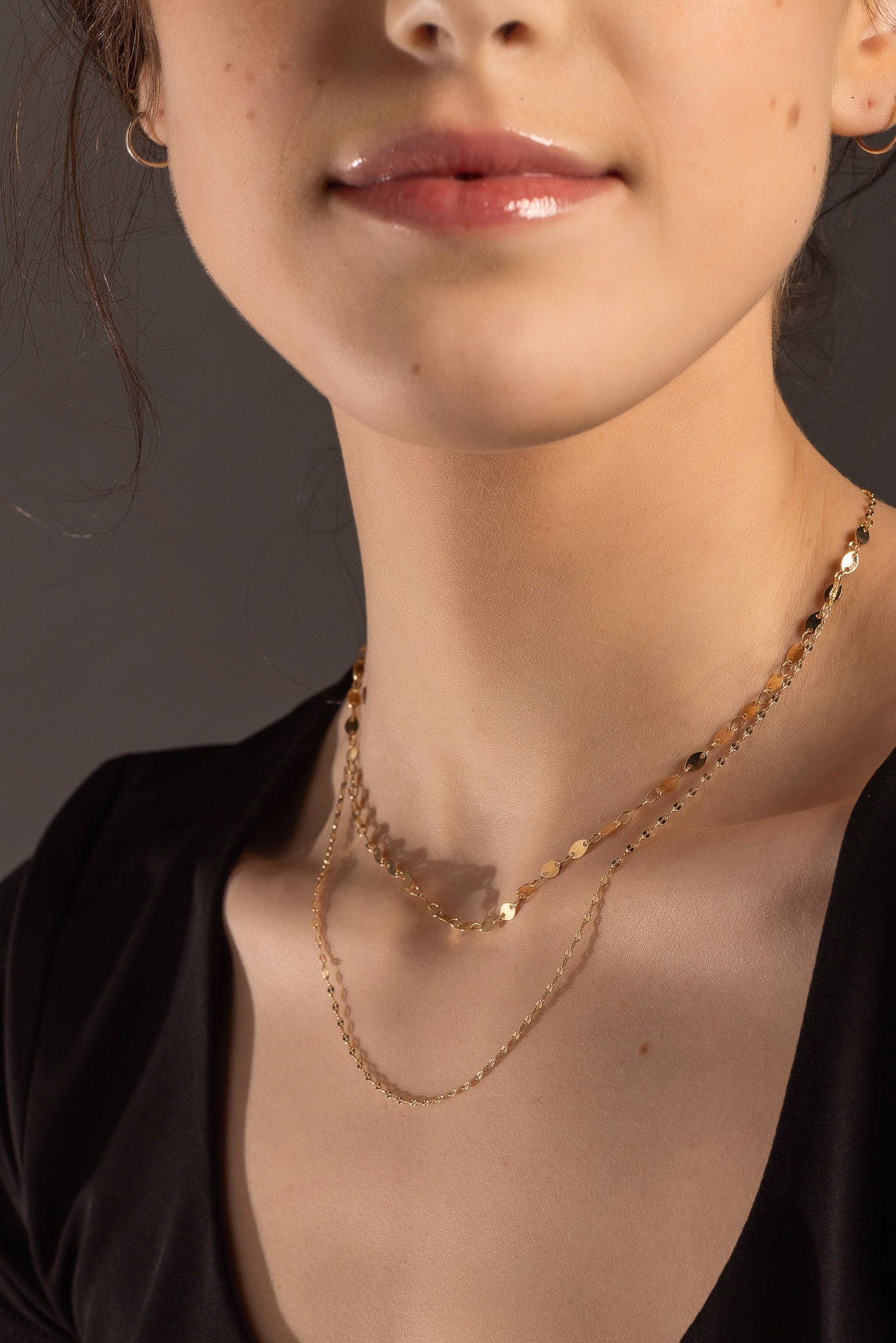 Collier délicat double brin