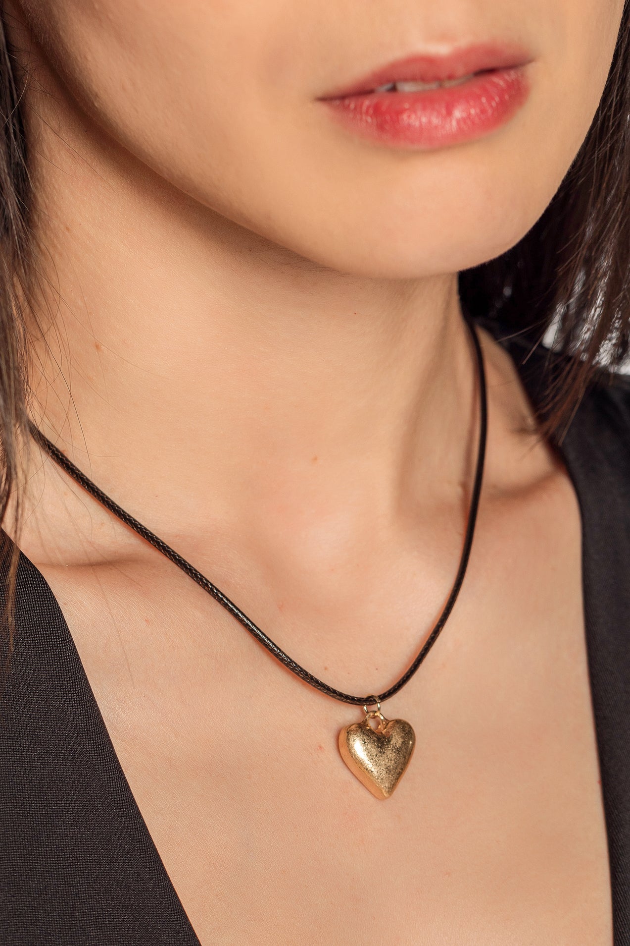Antique Heart Rope Necklace
