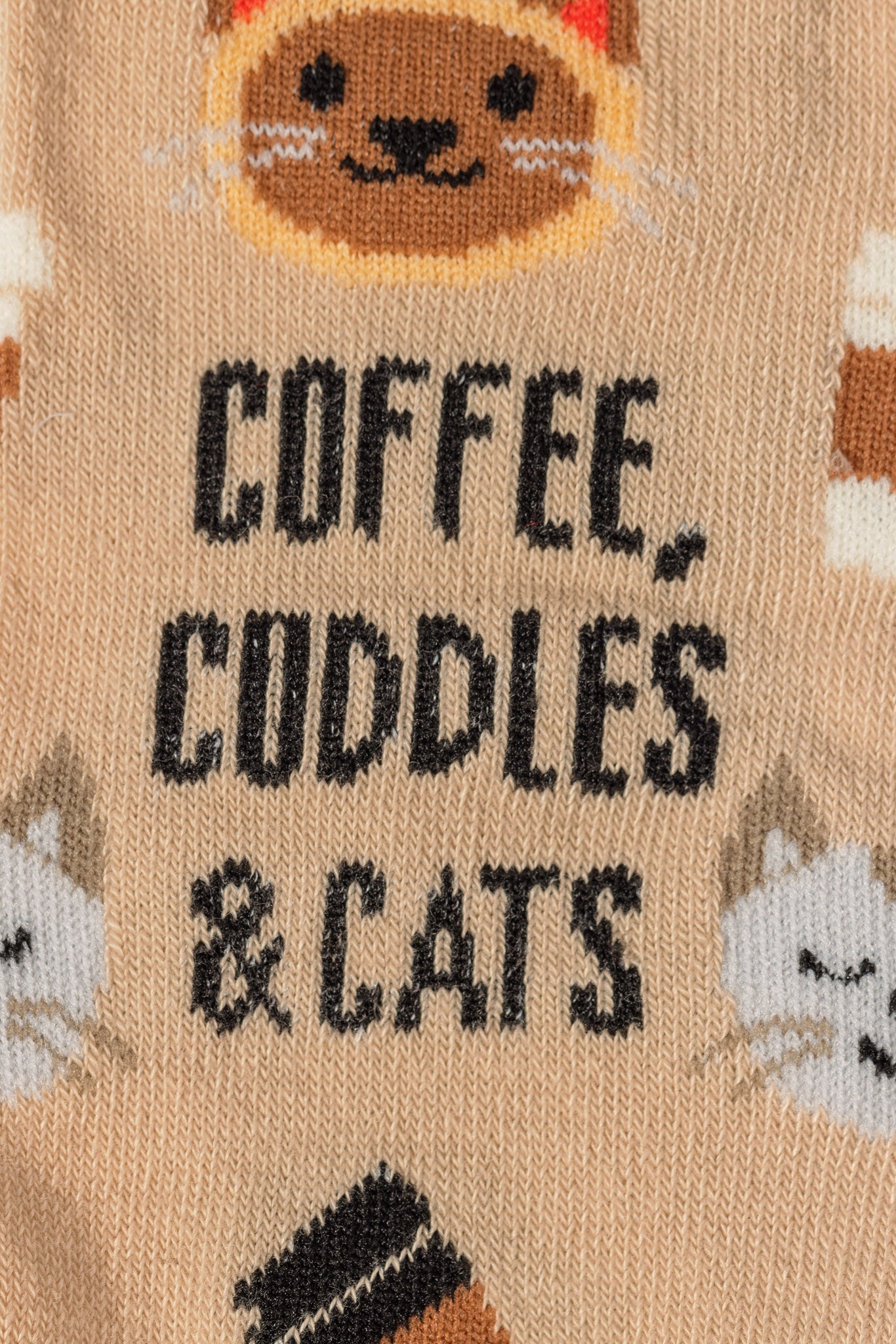 Chaussettes "Coffee, Cuddles & Cats"