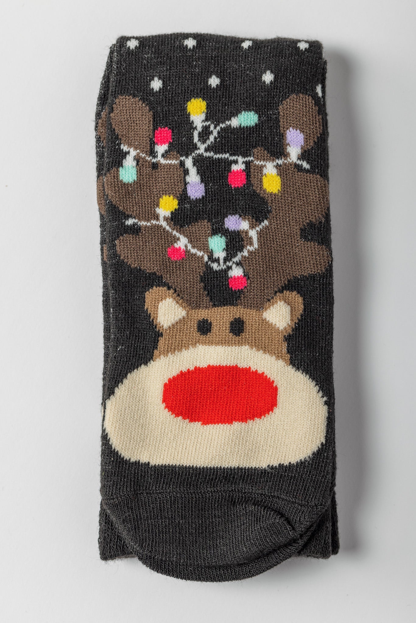 Reindeer with Lights Socks