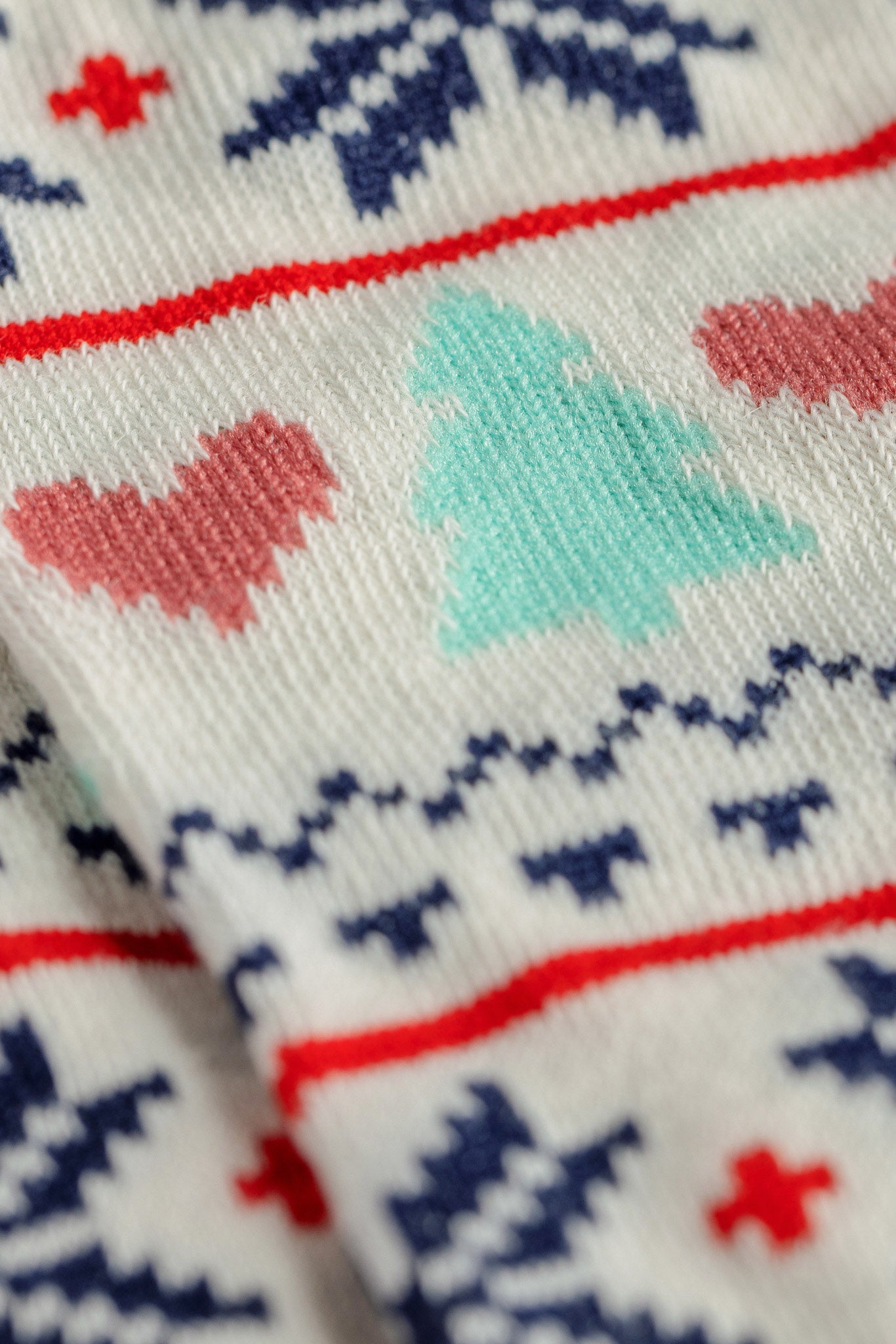 Chaussettes coeurs et sapins