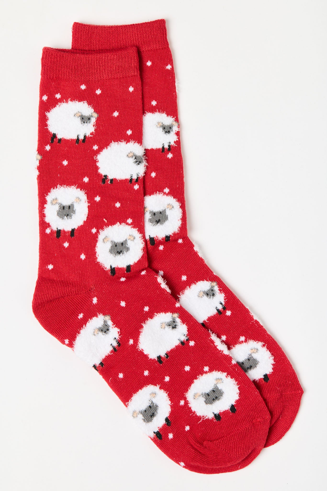 Textured-Sheep with Mini Dots Socks
