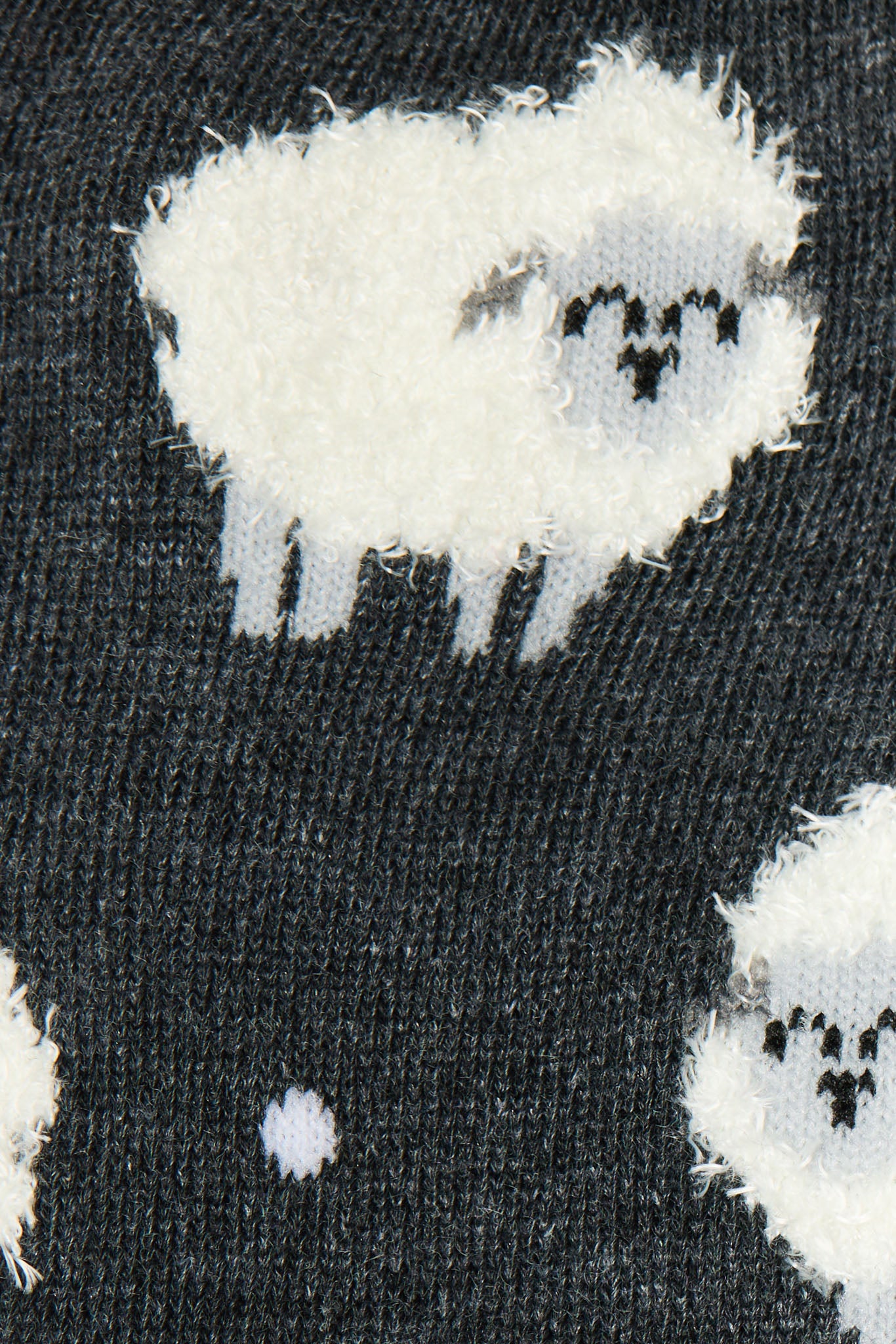 Fuzzy-Sheep Polka-Dot socks