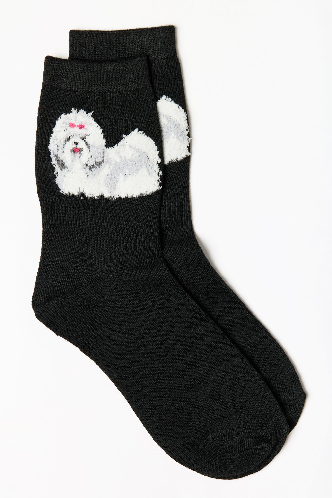 Fuzzy Shih-Tzu Socks