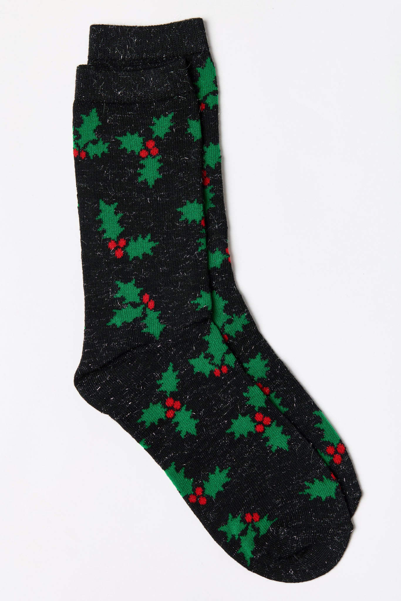 Lurex Socks with Holly