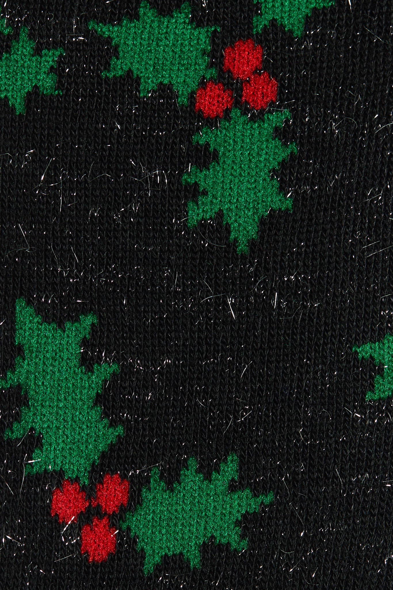 Lurex Socks with Holly