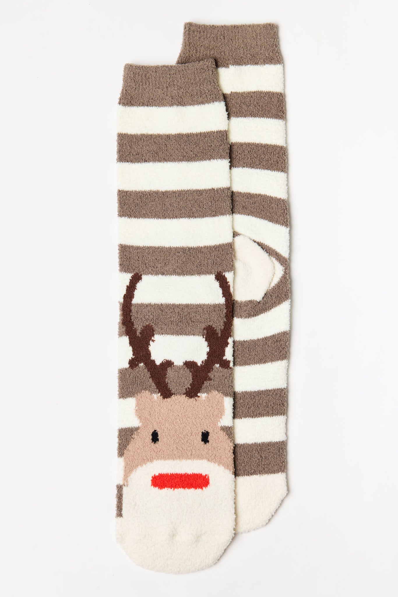 Striped Reindeer "Soft and Cozy" Socks