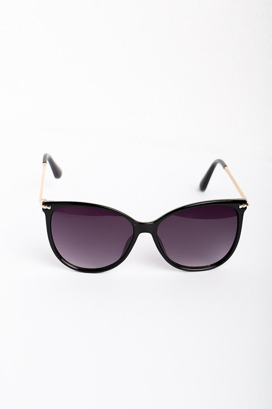 Lunettes de soleil pantos avec branches en métal torsadées