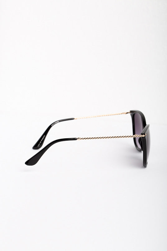Lunettes de soleil pantos avec branches en métal torsadées