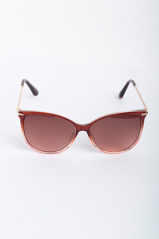 Lunettes de soleil pantos avec branches en métal torsadées