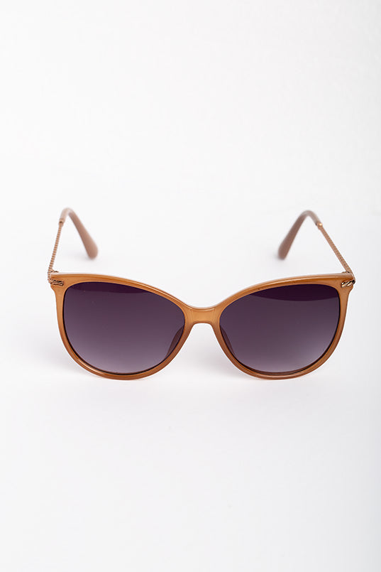 Lunettes de soleil pantos avec branches en métal torsadées