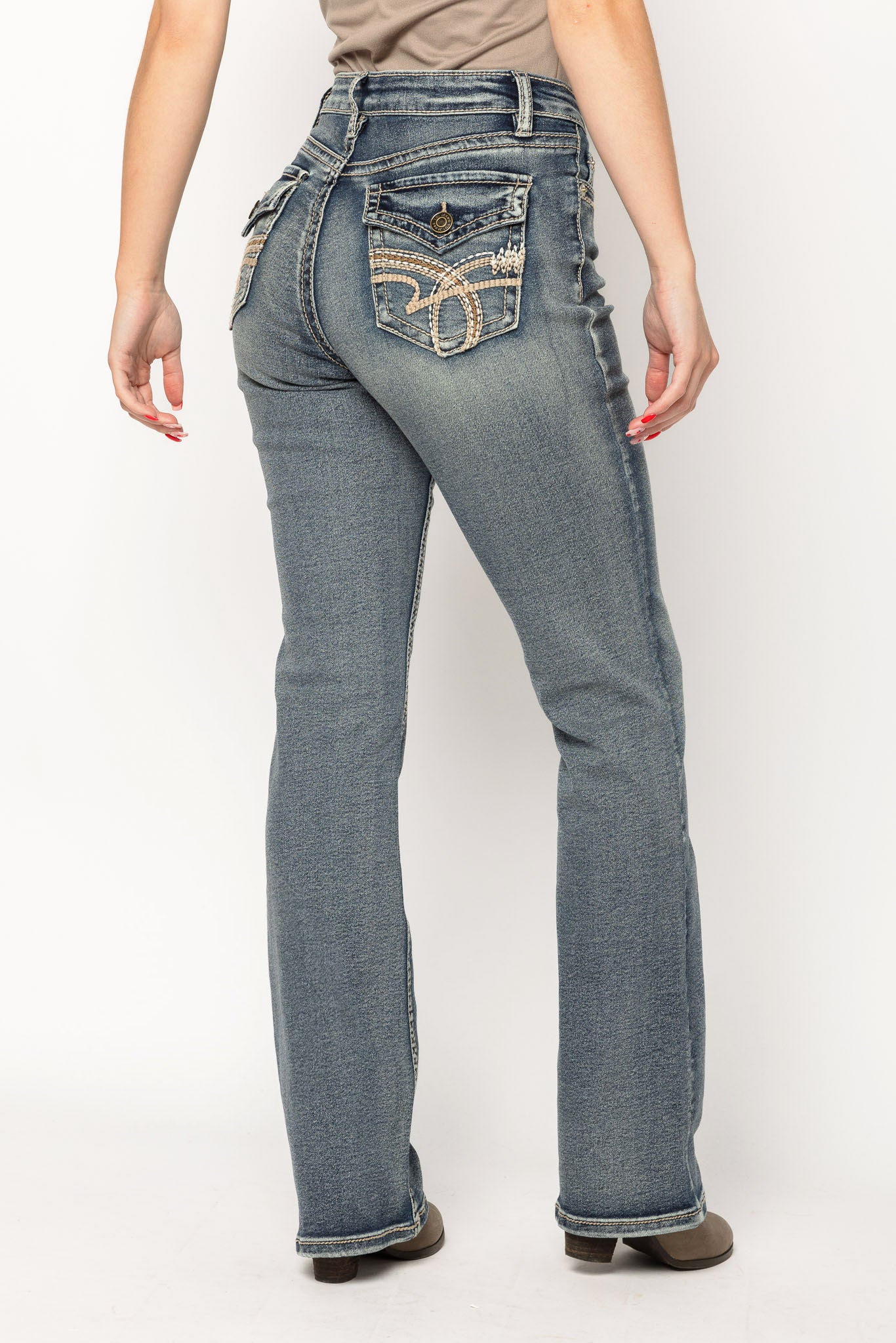 YMI Olympic Wash Mid-Rise Bootcut Jean