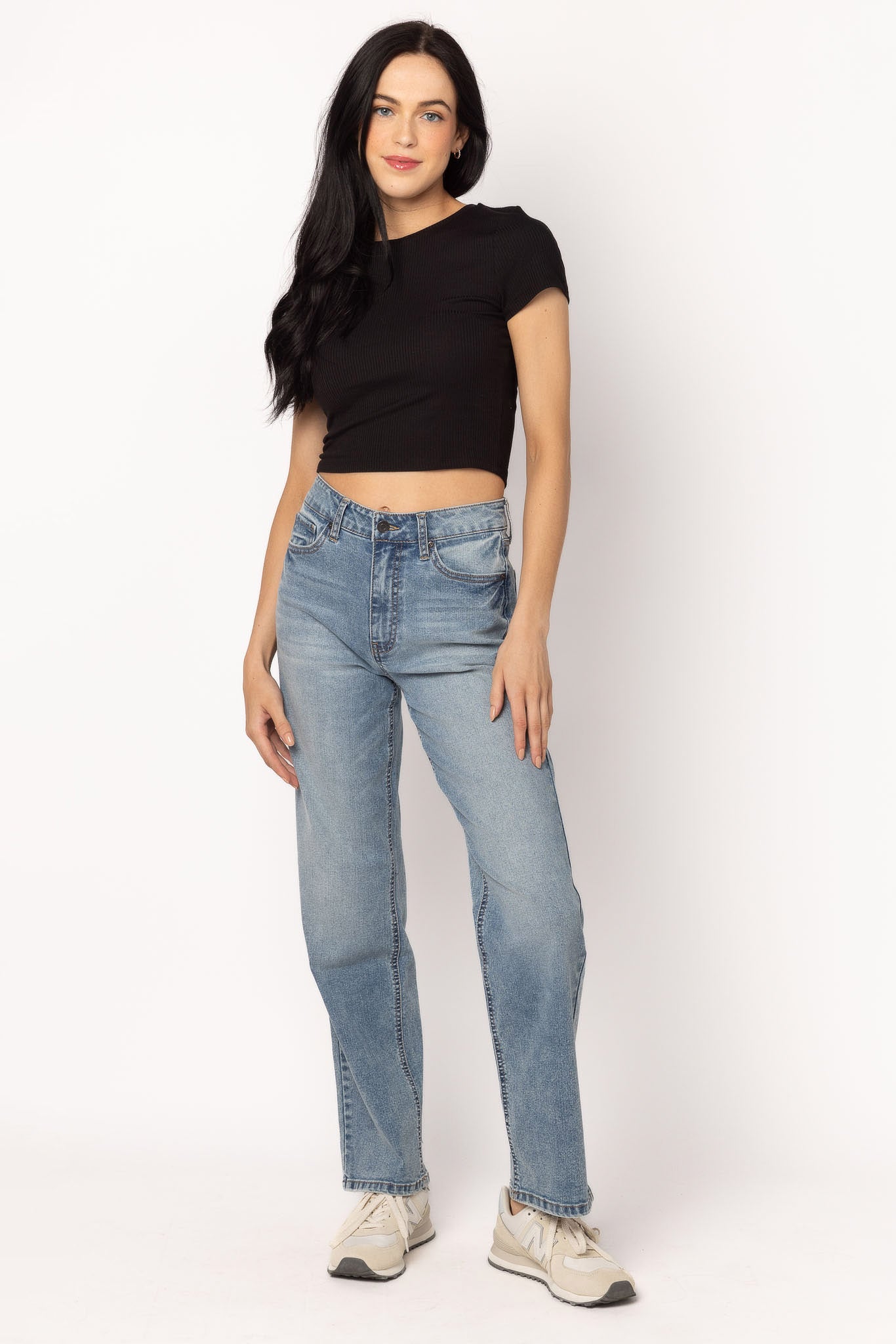 Celebrity Pink Mid-Wash High-Rise Straight Jean