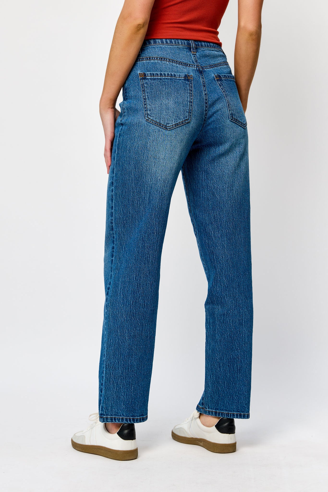 WallFlower Insta-Vintage Ruby Wash Fearless Curvy Super High-Rise Stra ...