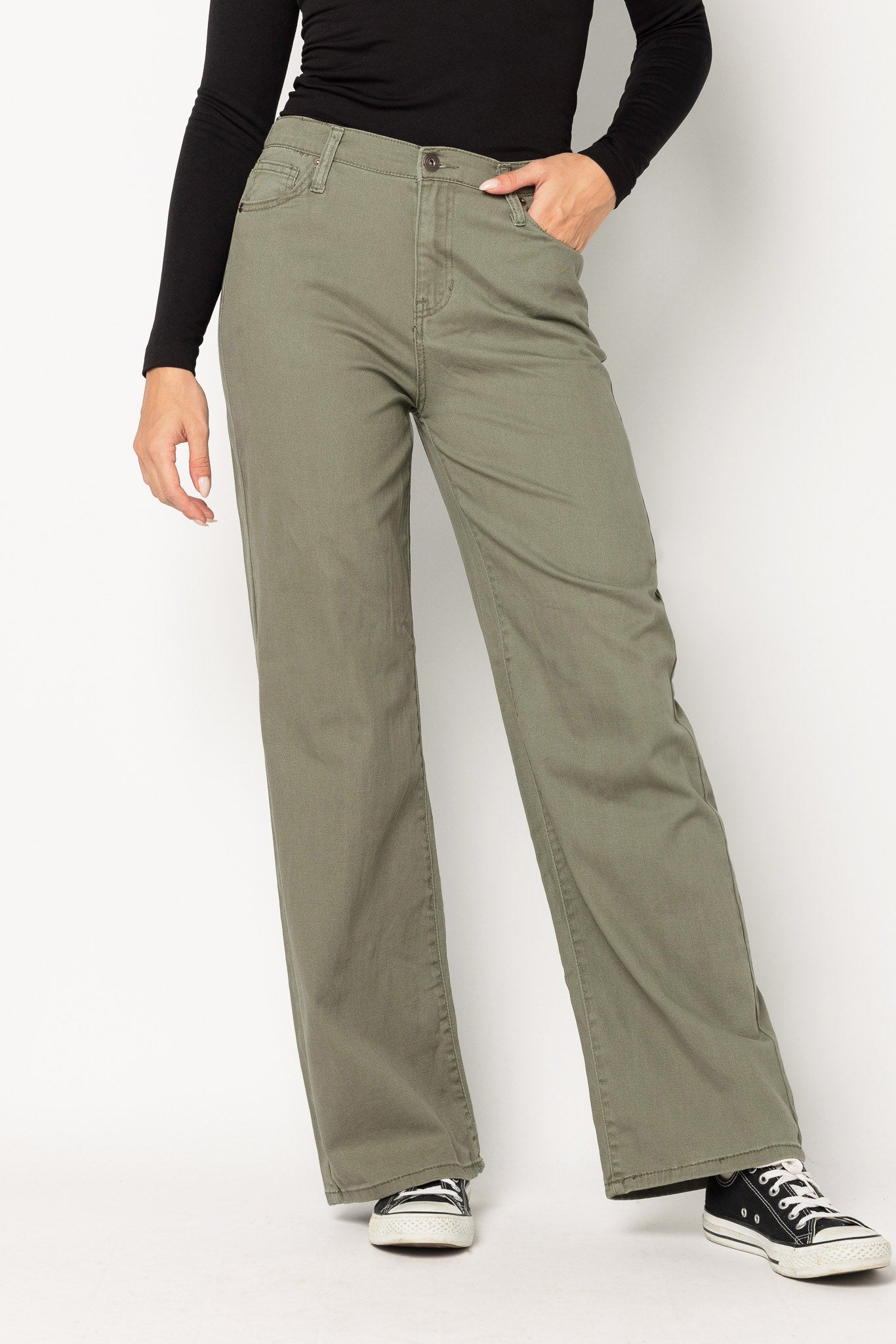 Celebrity Pink Twill Wide-Leg Pant