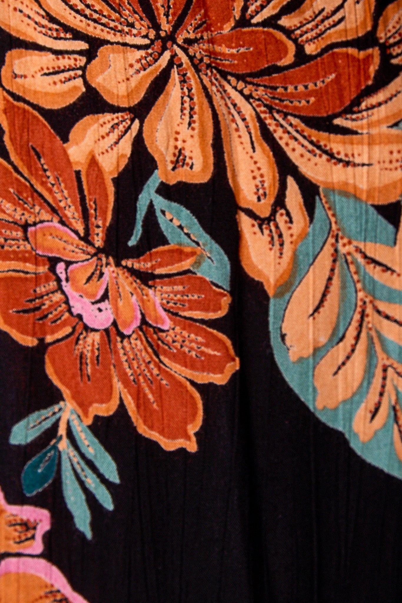 Bright Floral Tie-Belt Palazzo Pant