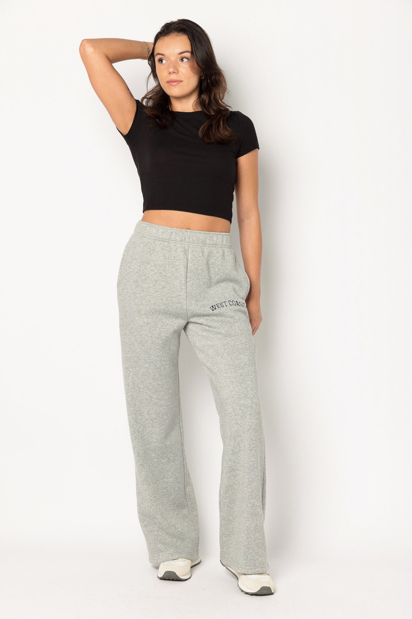 West Coast Embroidered Wide Leg Sweatpant