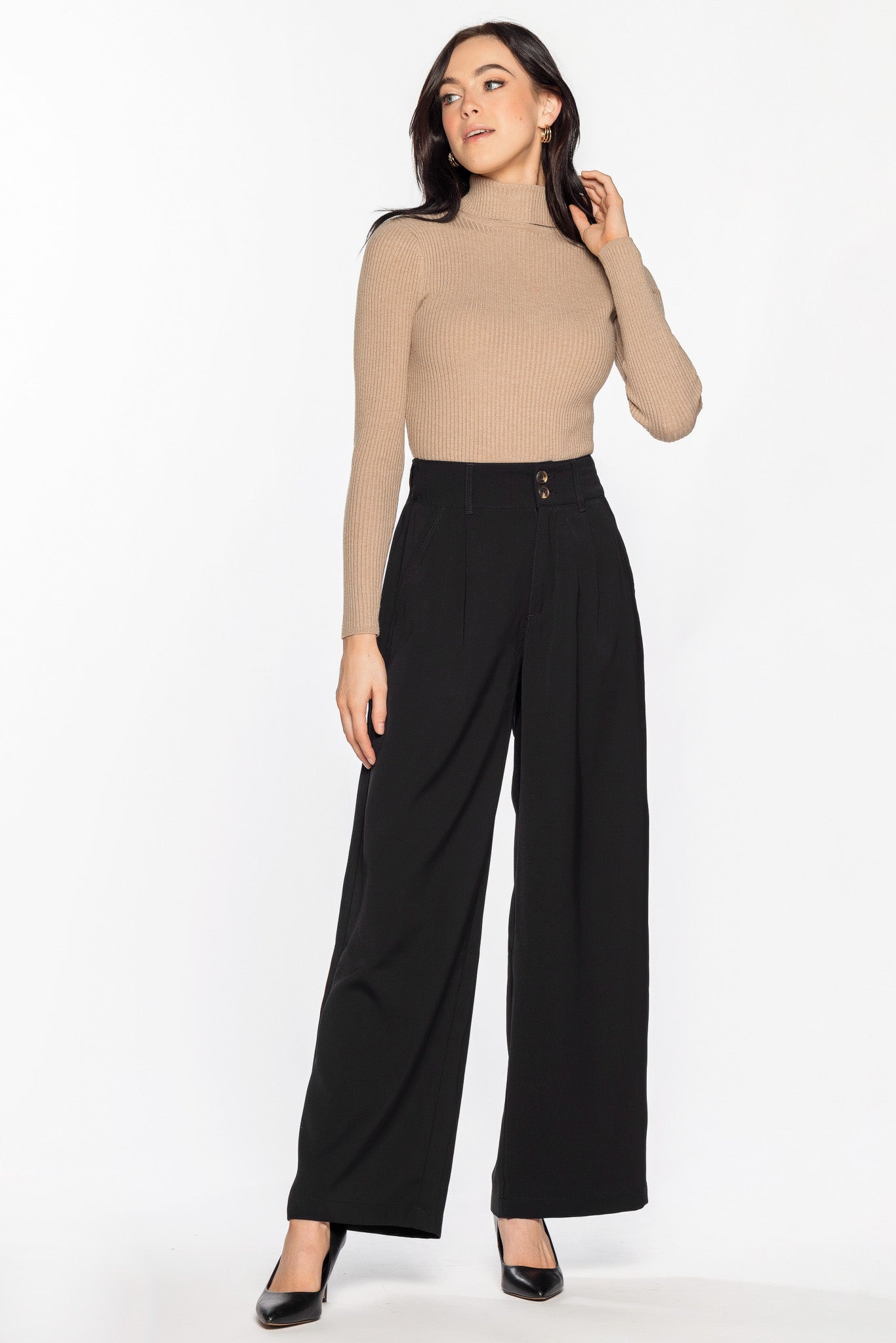 Soft Suiting Wide Leg Trouser