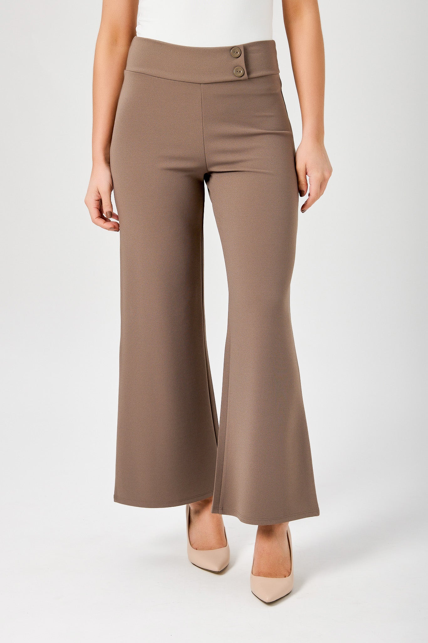 Wide Leg Pants with Short Inseam